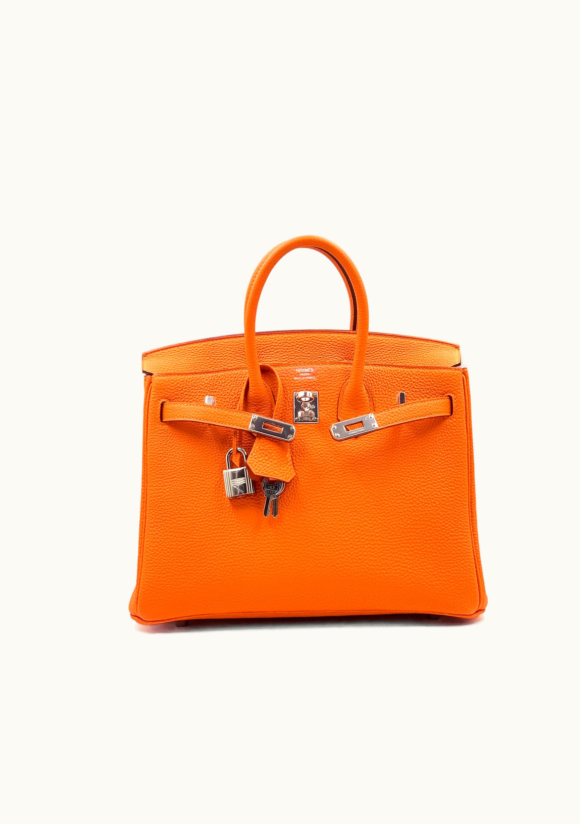 Hermès Hermès Birkin 25cm - Feu - Clemence - Sellier - Palladium (PHW)