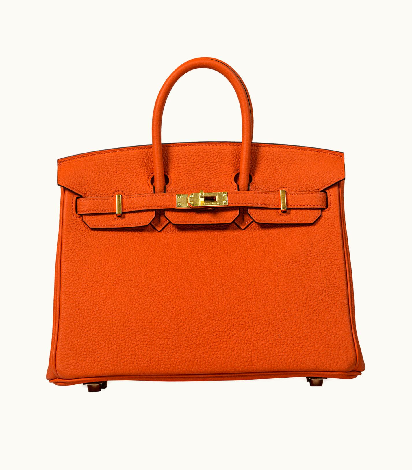 Hermès Hermès Birkin 25cm - Feu - Swift - Retourne - Gold (GHW)