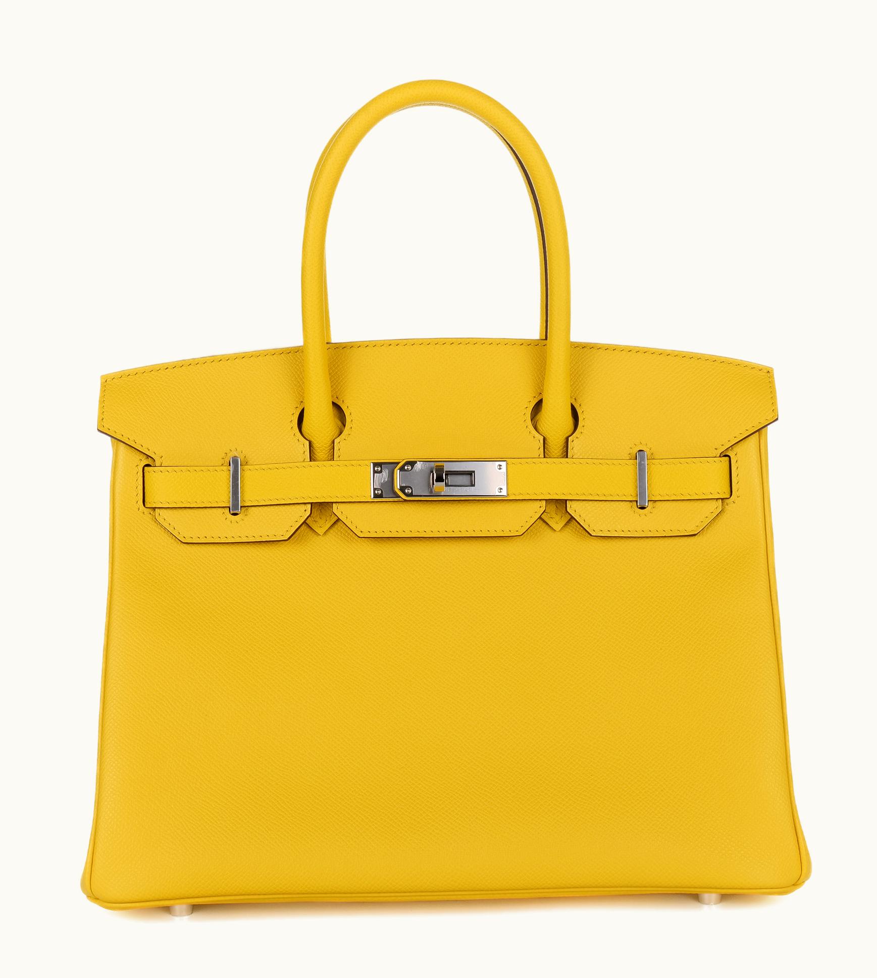 Hermès Hermès Birkin 25cm - Jaune De Naples - Clemence - Retourne - Palladium (PHW)