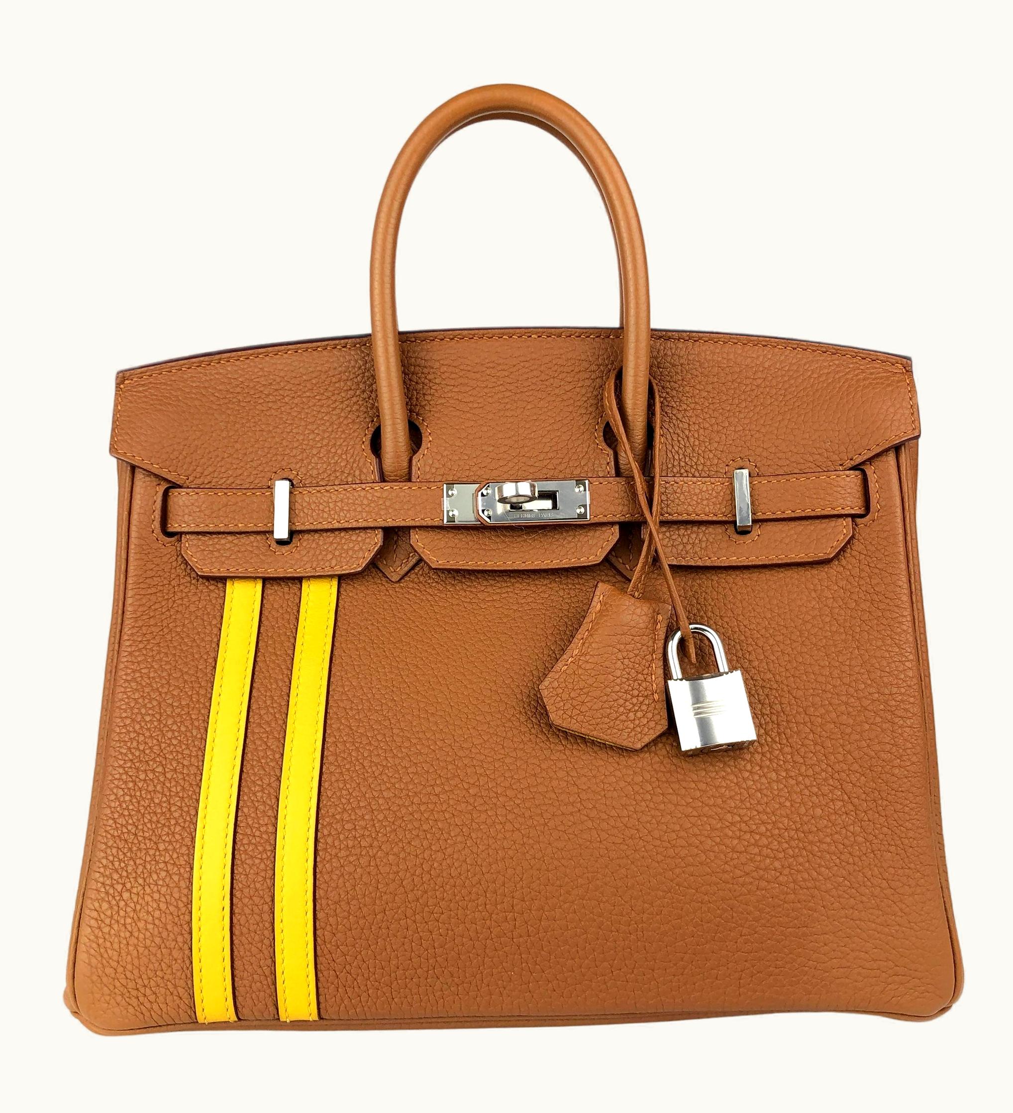 Hermès Hermès Birkin 25cm - Jaune Ambre - Clemence - Sellier - Gold (GHW)