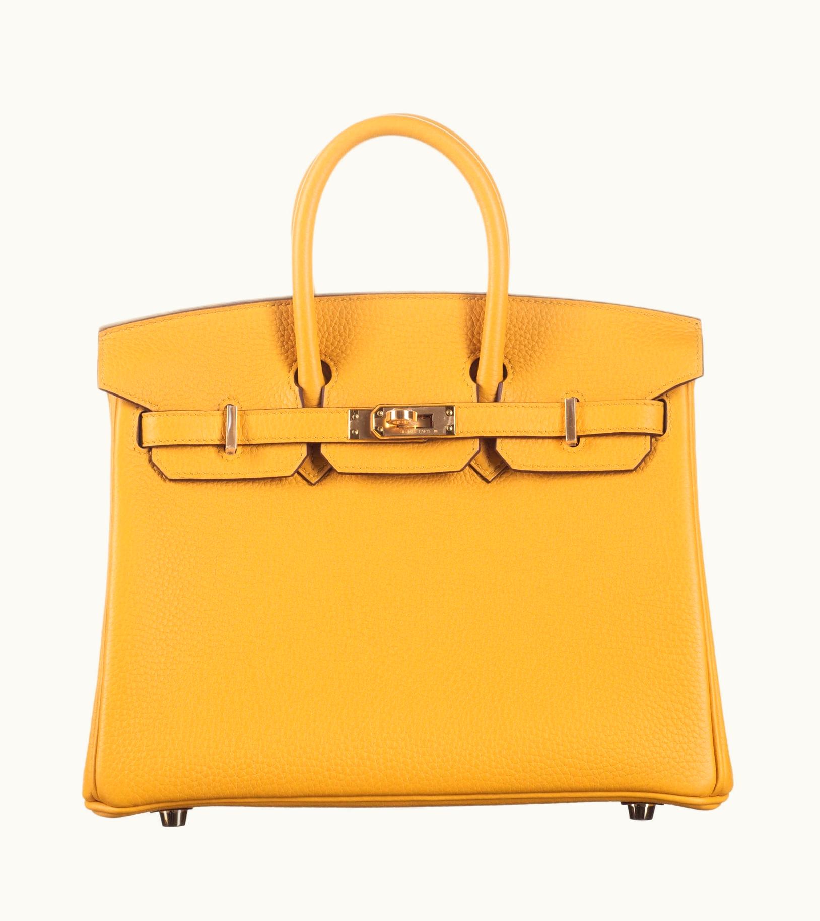 Hermès Hermès Birkin 25cm - Jaune Ambre - Swift - Retourne - Gold (GHW)
