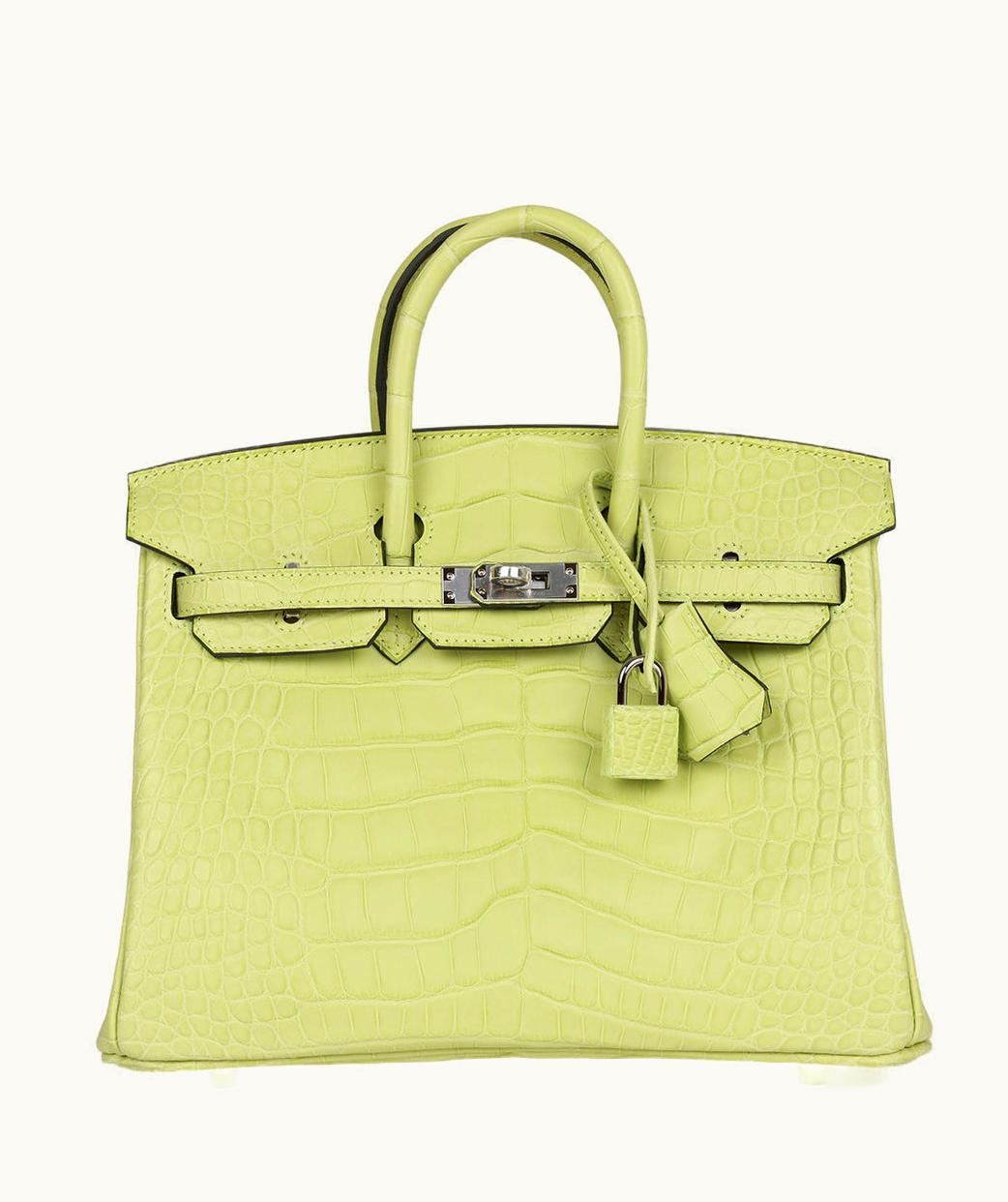 Hermès Hermès Birkin 25cm - Jaune Bourgeon - Epsom - Retourne - Palladium (PHW)