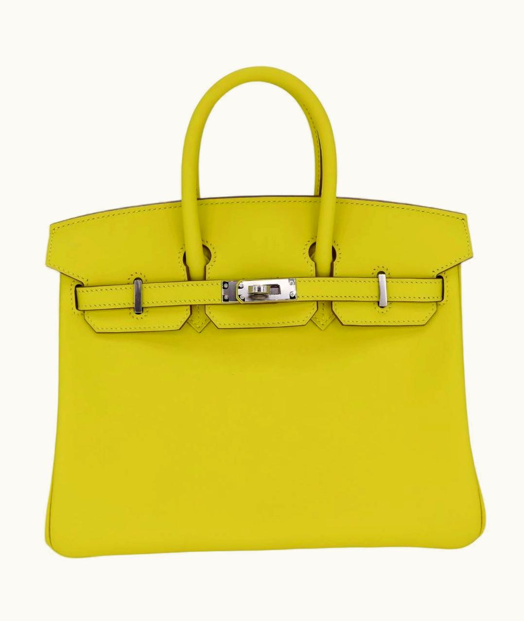 Hermès Hermès Birkin 25cm - Lime - Swift - Sellier - Palladium (PHW)