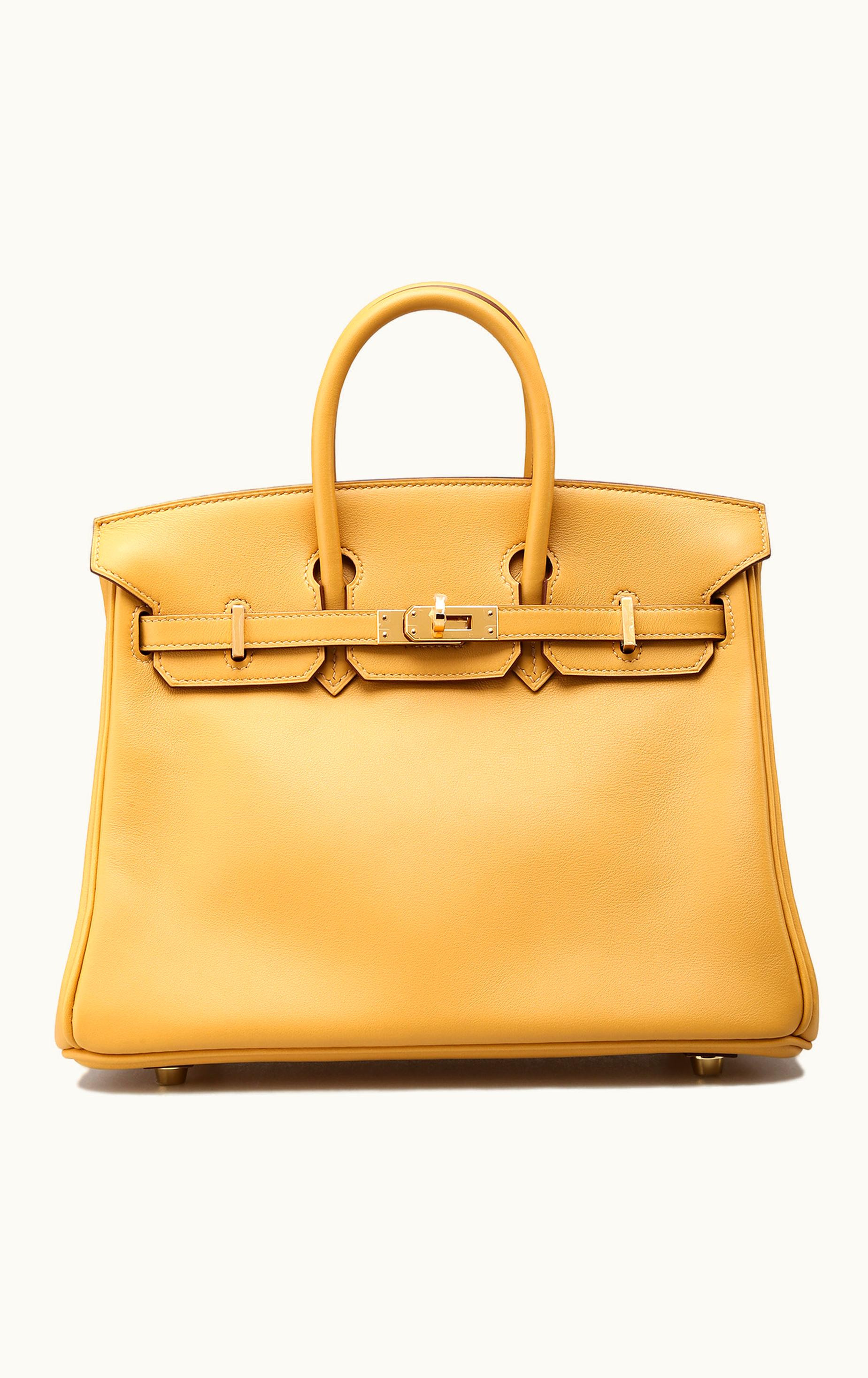 Hermès Hermès Birkin 25cm - Curry - Clemence - Retourne - Gold (GHW)