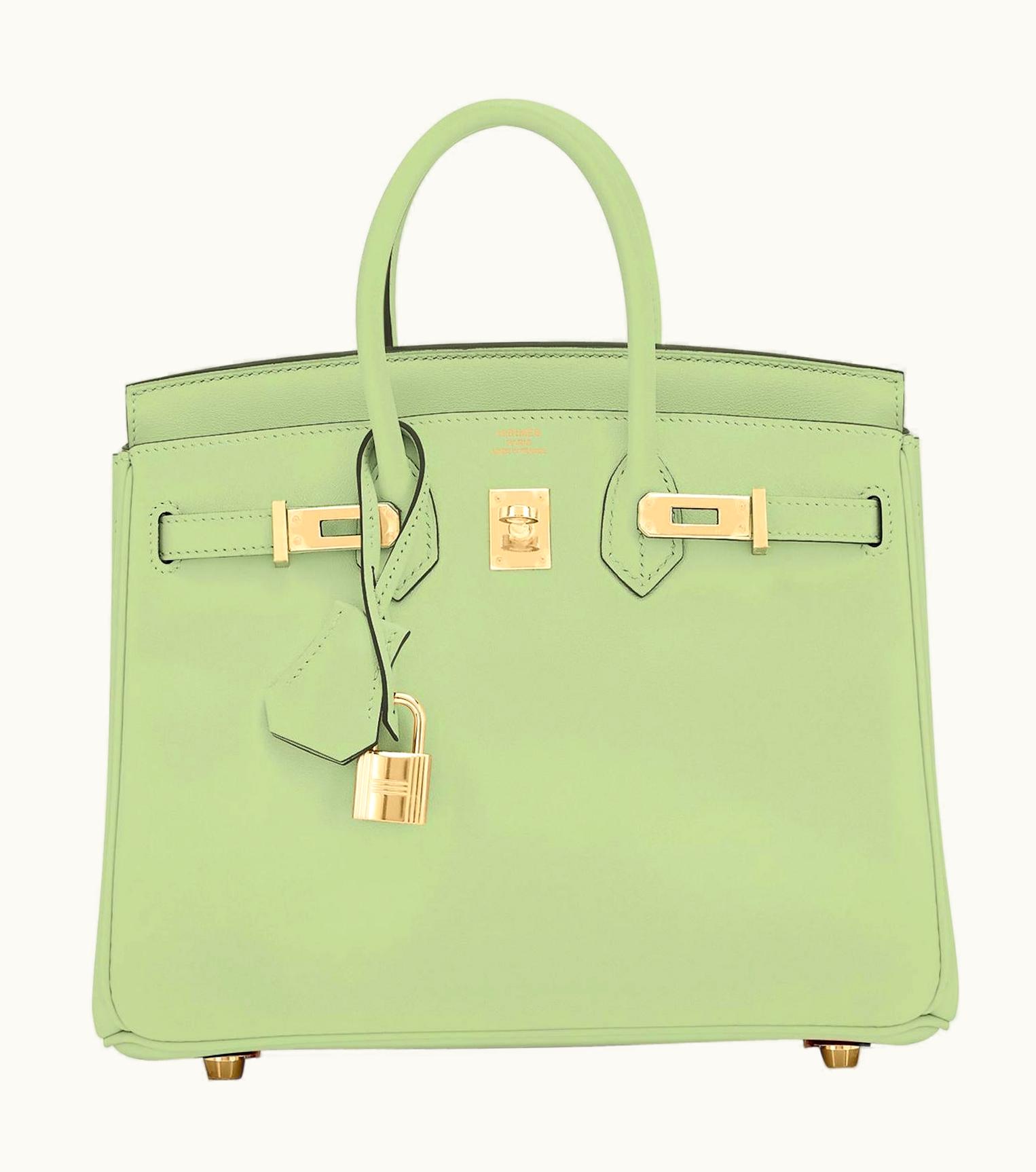 Hermès Hermès Birkin 25cm - Vert Criquet - Togo - Retourne - Gold (GHW)