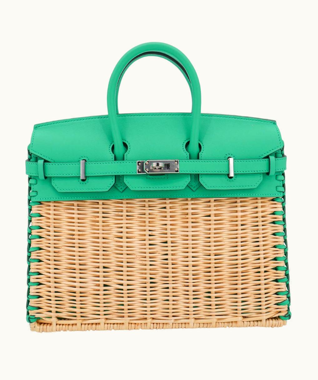 Hermès Hermès Birkin 25cm - Menthe - Clemence - Retourne - Palladium (PHW)