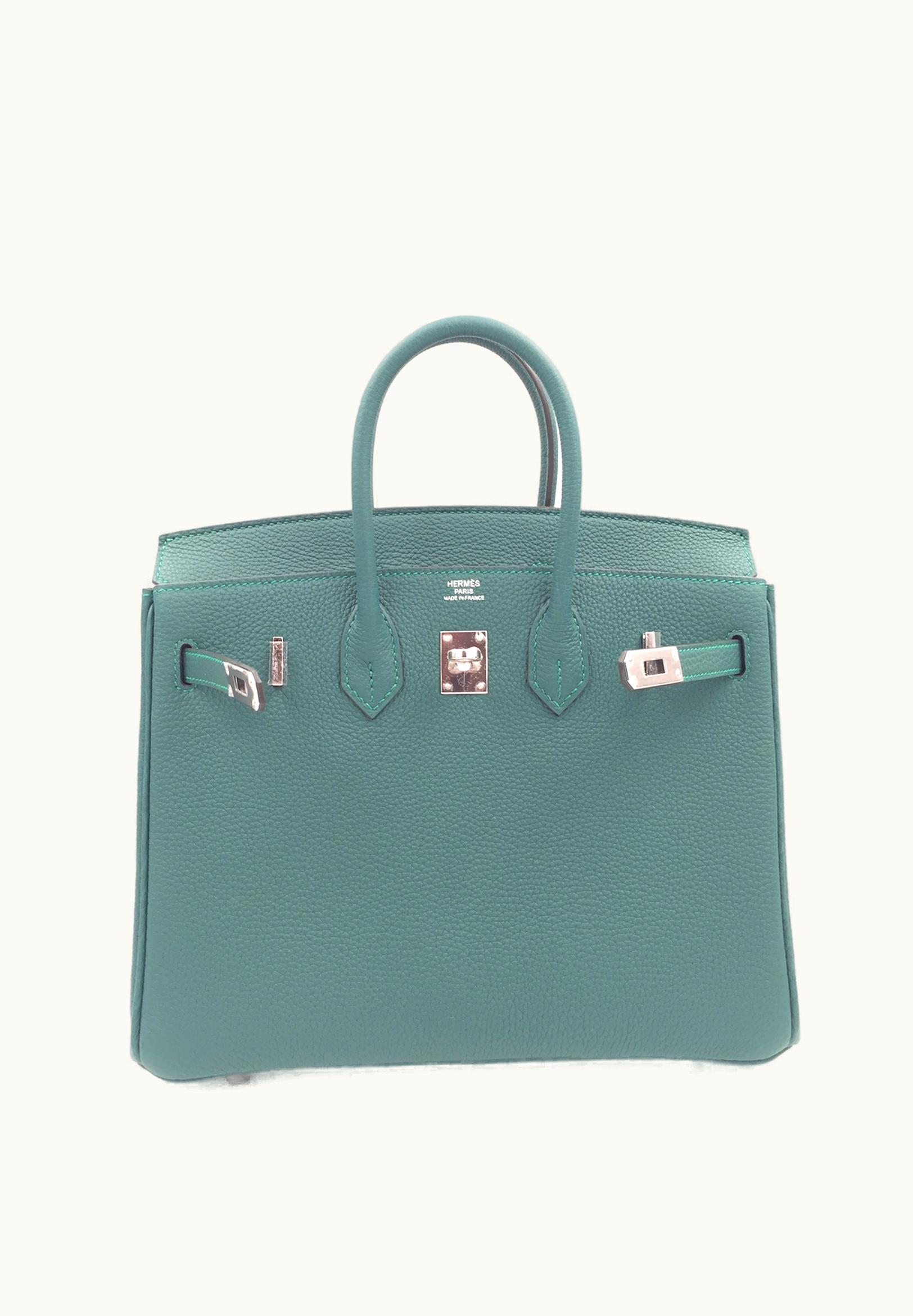 Hermès Hermès Birkin 25cm - Malachite - Togo - Retourne - Palladium (PHW)