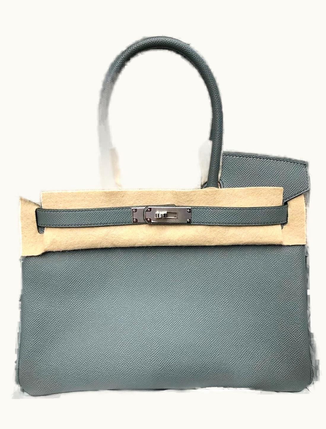 Hermès Hermès Birkin 25cm - Vert Amande - Epsom - Sellier - Palladium (PHW)