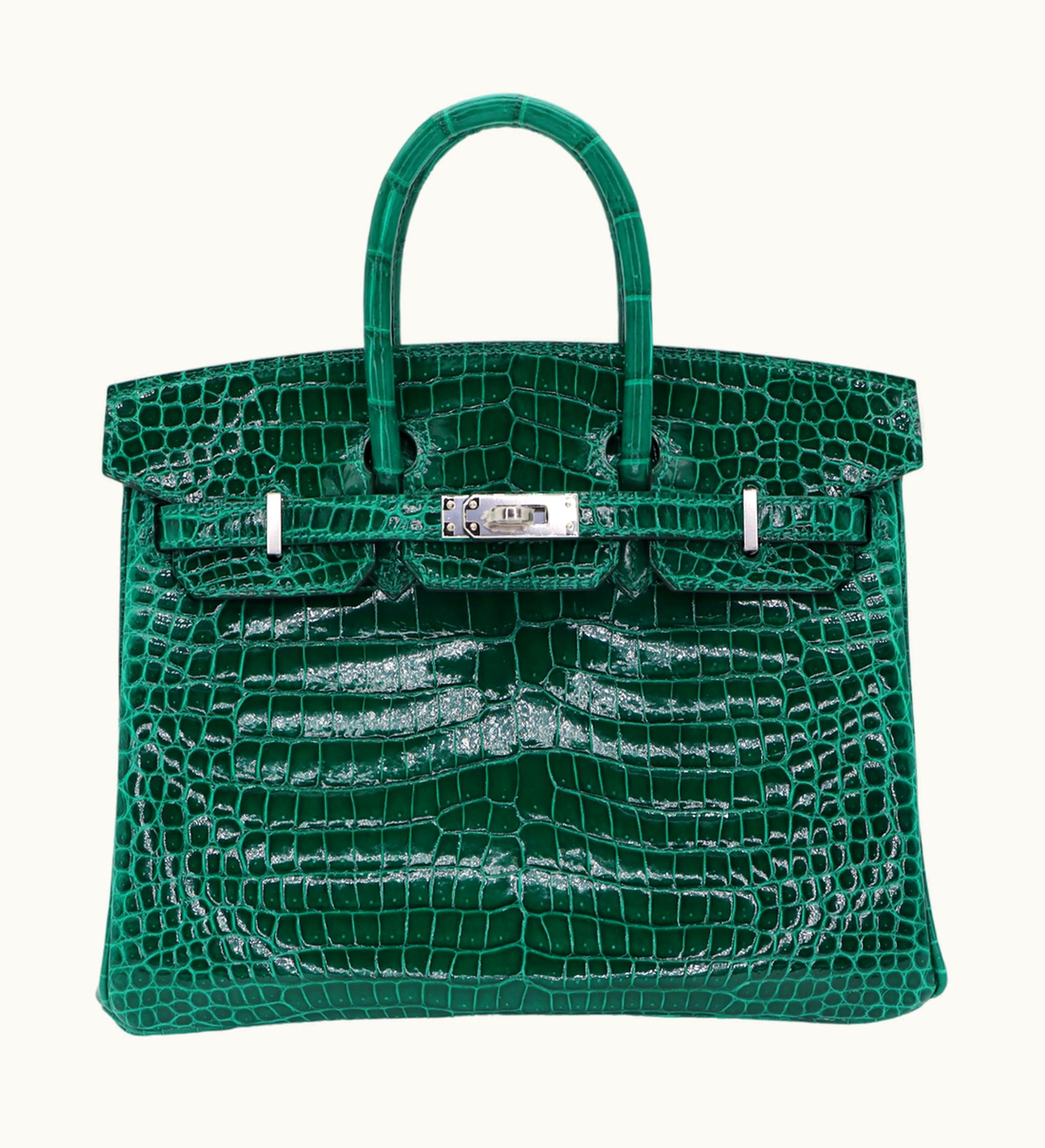 Hermès Hermès Birkin 25cm - Vert Emeraude - Epsom - Retourne - Palladium (PHW)