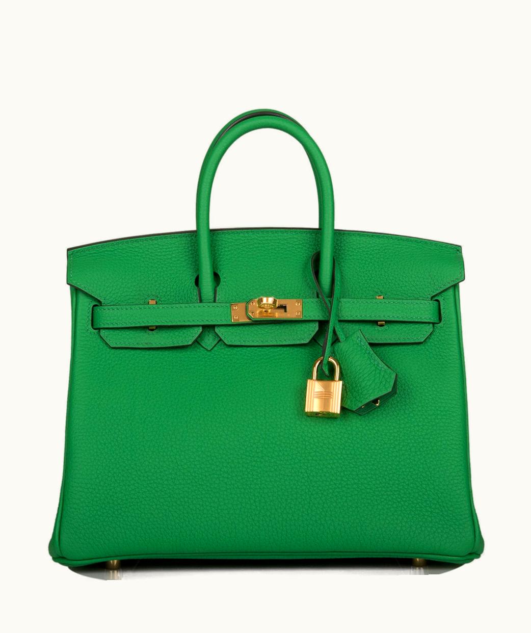 Hermès Hermès Birkin 25cm - Bambou - Clemence - Retourne - Gold (GHW)