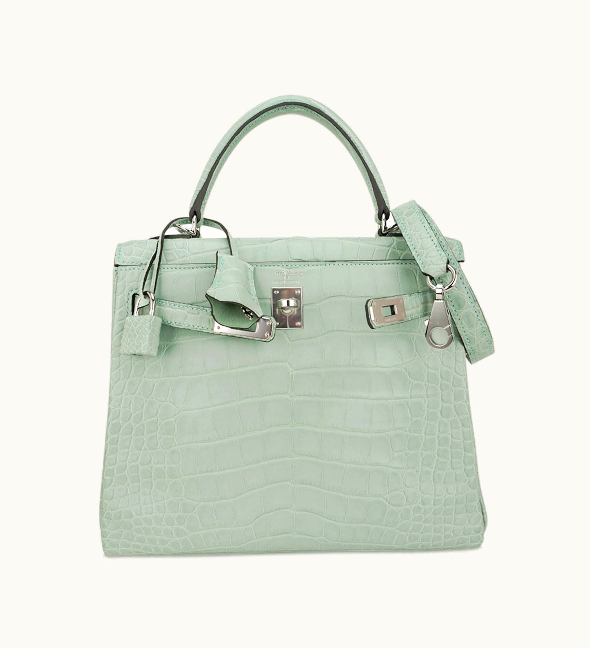 Hermès Hermès Birkin 25cm - Vert d'Eau - Clemence - Retourne - Palladium (PHW)