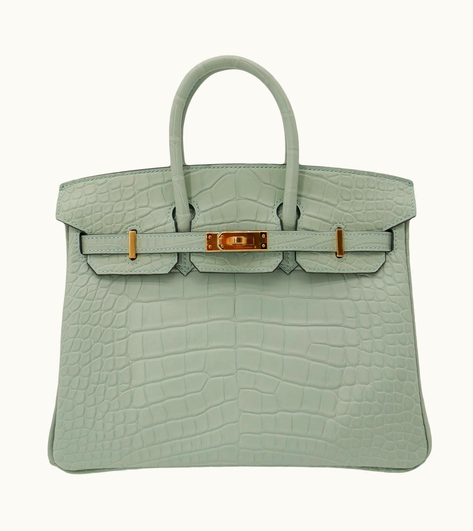 Hermès Hermès Birkin 25cm - Vert d'Eau - Epsom - Retourne - Gold (GHW)