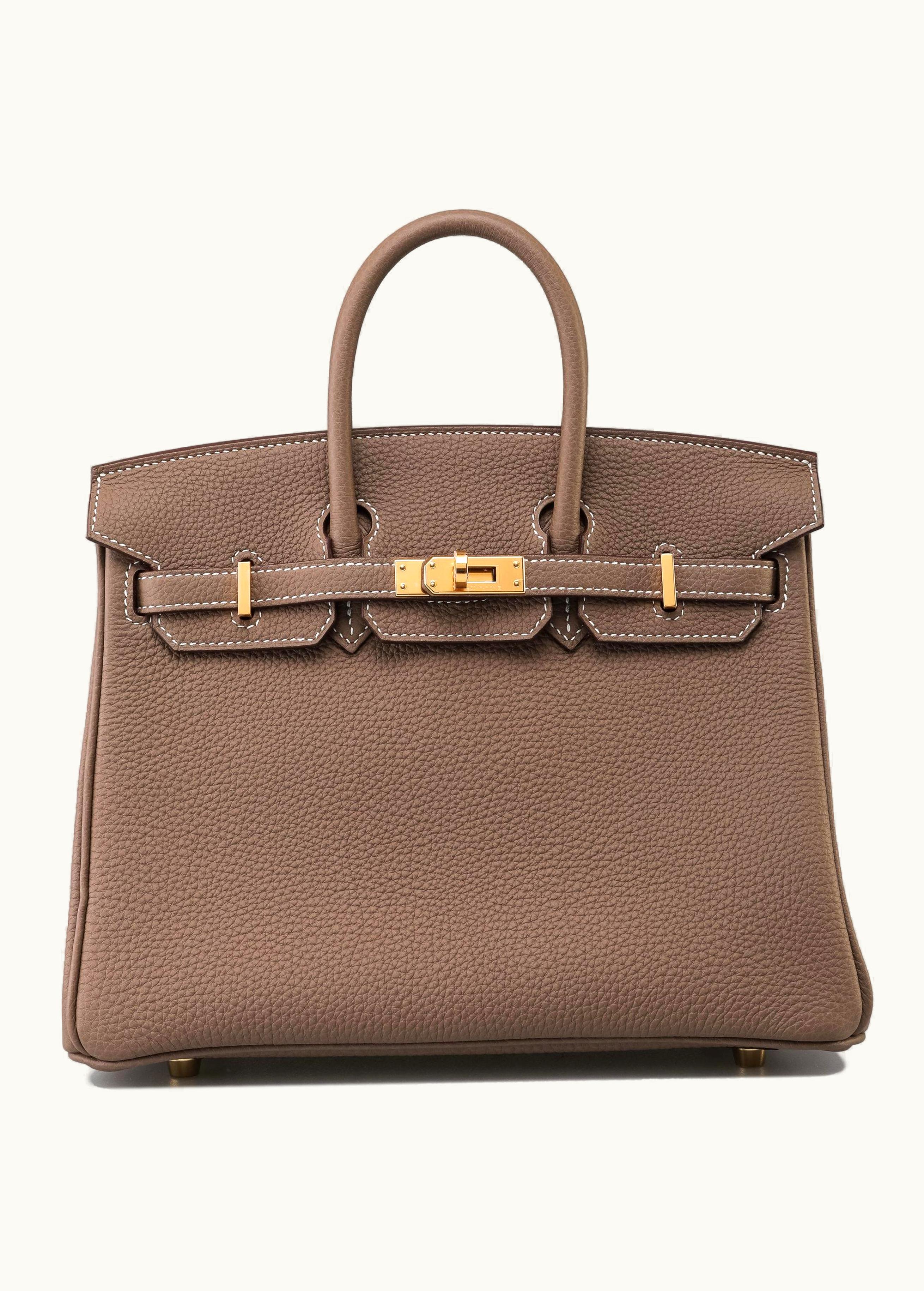 Hermès Hermès Birkin 25cm - Etoupe - Swift - Retourne - Gold (GHW)