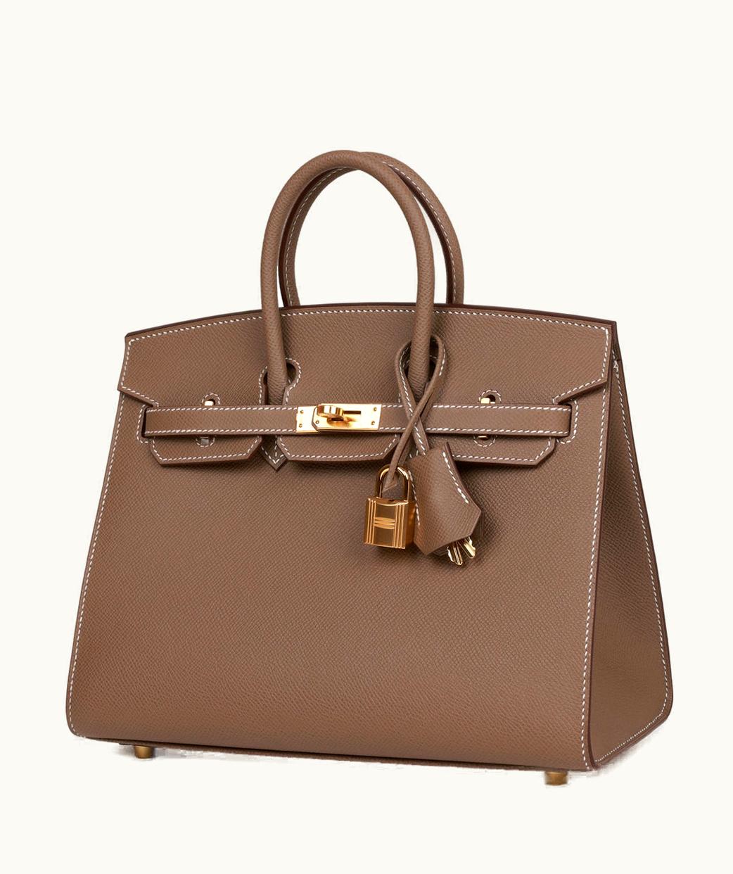 Hermès Hermès Birkin 25cm - Etoupe - Swift - Sellier - Gold (GHW)