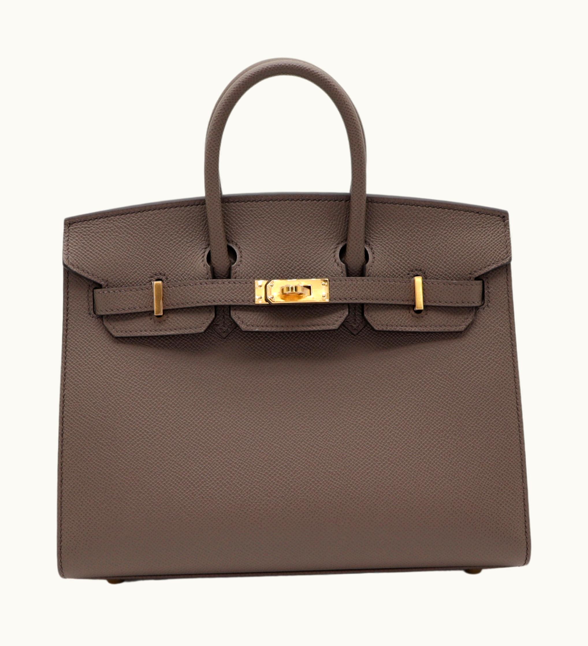 Hermès Hermès Birkin 25cm - Etain - Swift - Sellier - Gold (GHW)