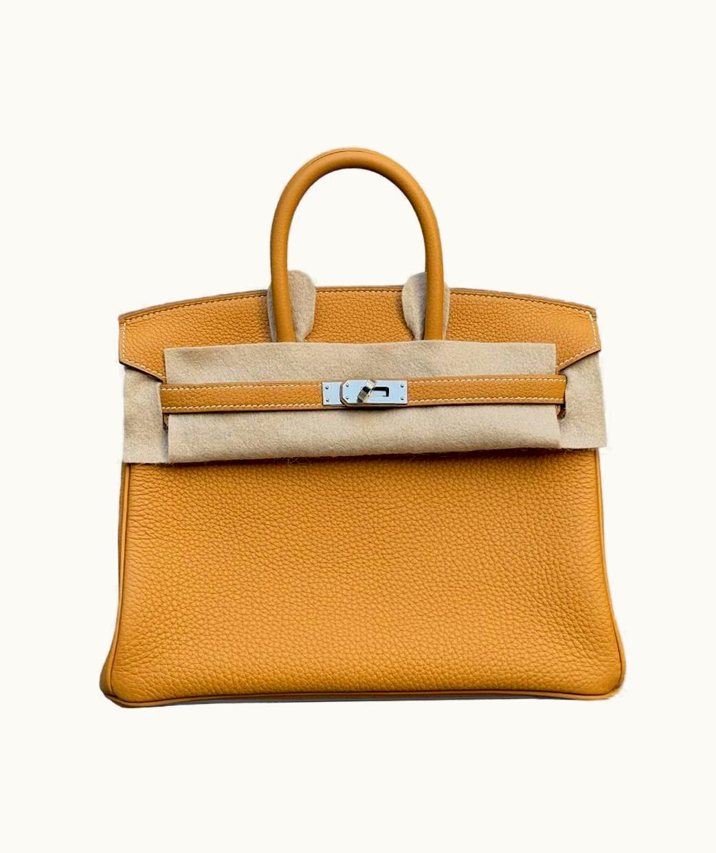 Hermès Hermès Birkin 25cm - Sable - Clemence - Retourne - Palladium (PHW)
