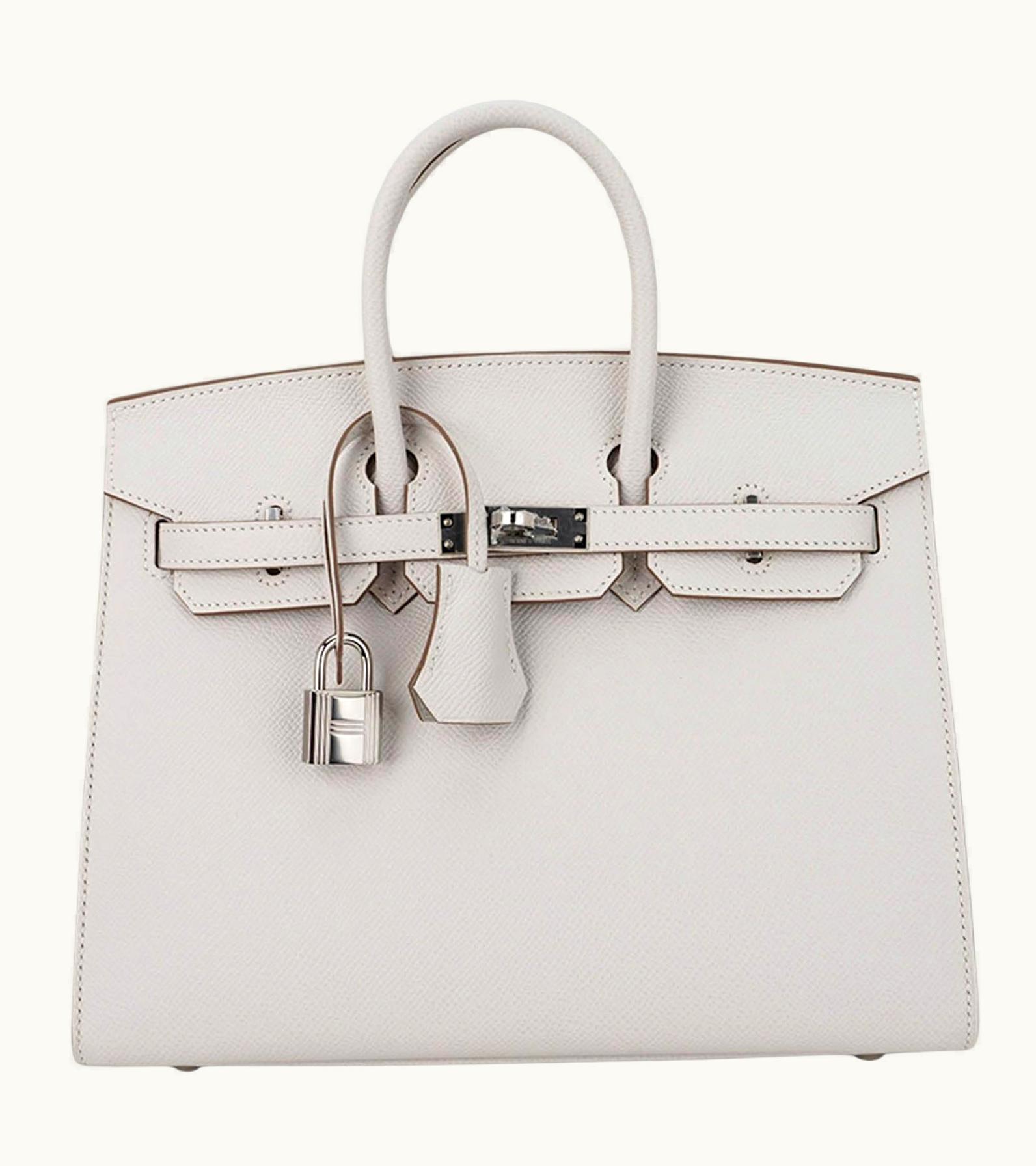 Hermès Hermès Birkin 25cm - Gris Tourterelle - Clemence - Retourne - Palladium (PHW)