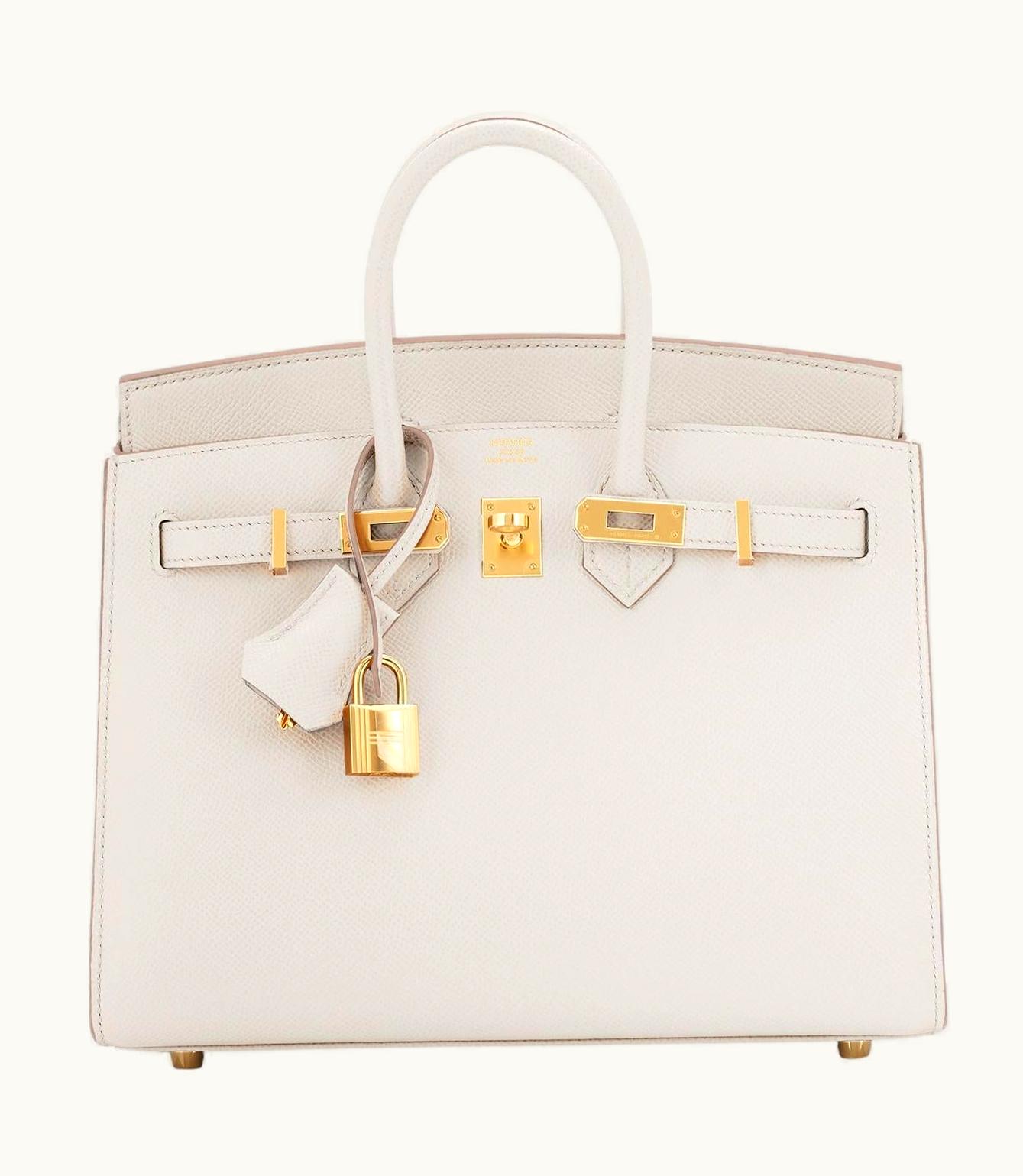Hermès Hermès Birkin 25cm - Craie - Epsom - Sellier - Gold (GHW)