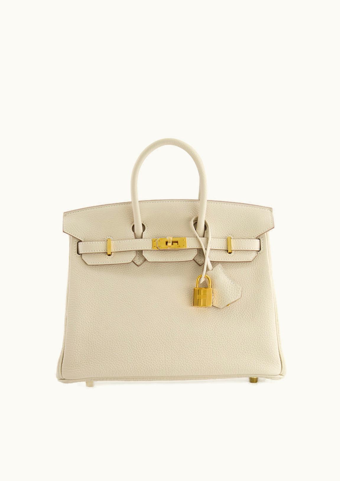 Hermès Hermès Birkin 25cm - Craie - Swift - Retourne - Gold (GHW)