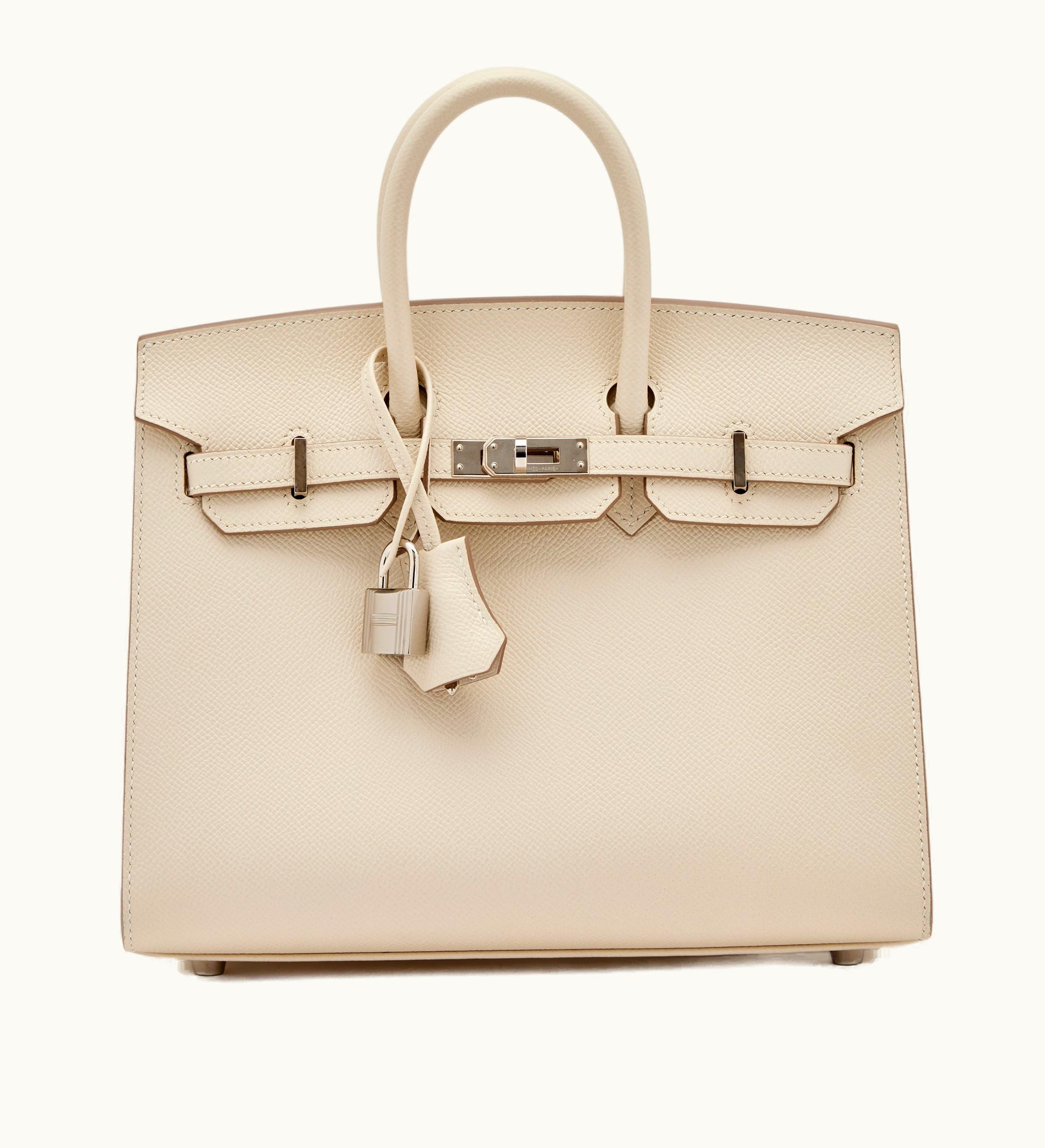 Hermès Hermès Birkin 25cm - Craie - Swift - Sellier - Palladium (PHW)