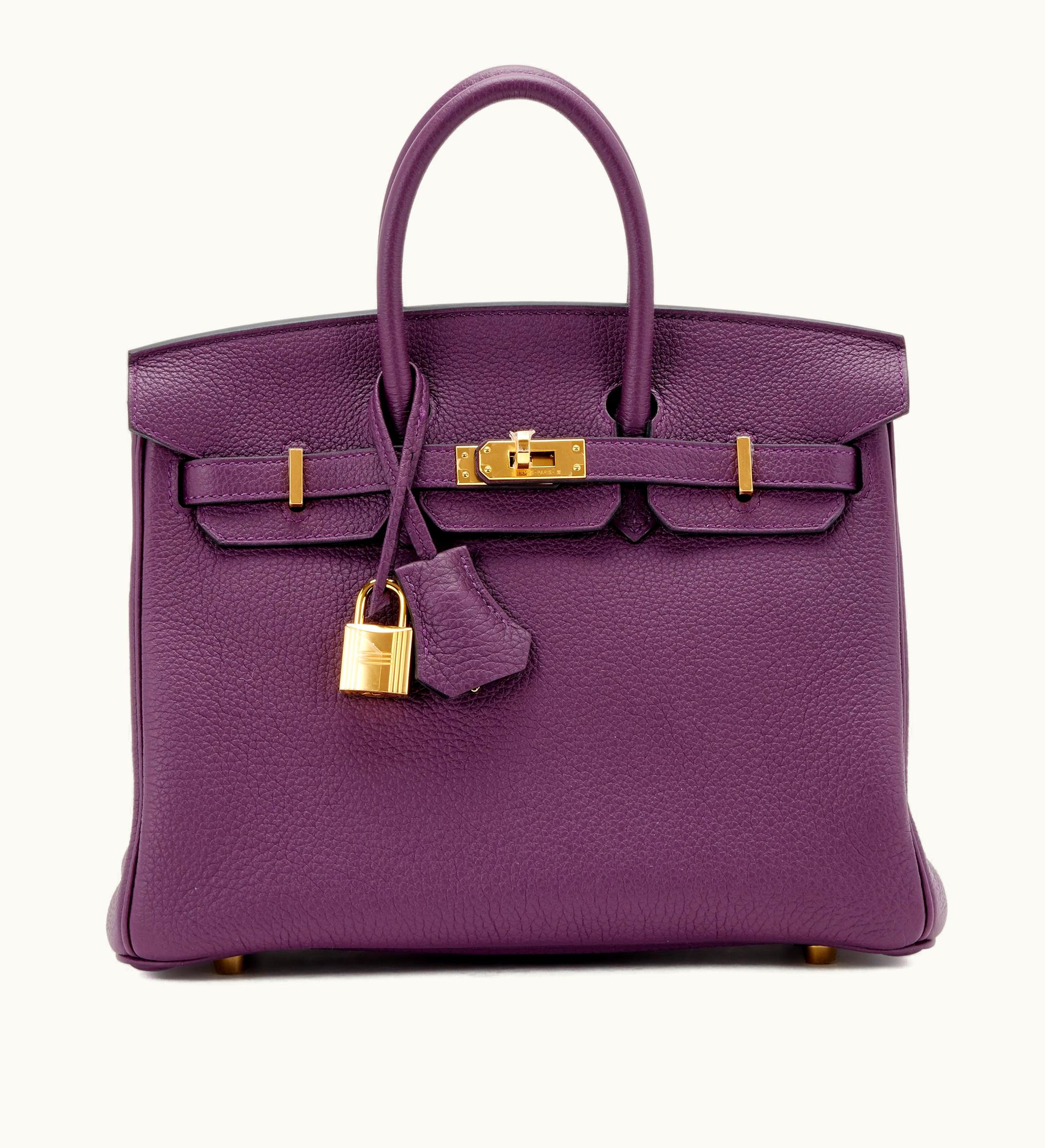 Hermès Hermès Birkin 25cm - Cassis - Swift - Retourne - Gold (GHW)