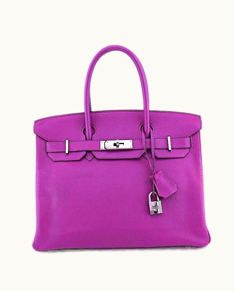 Hermès Hermès Birkin 25cm - Cyclamen - Swift - Retourne - Palladium (PHW)