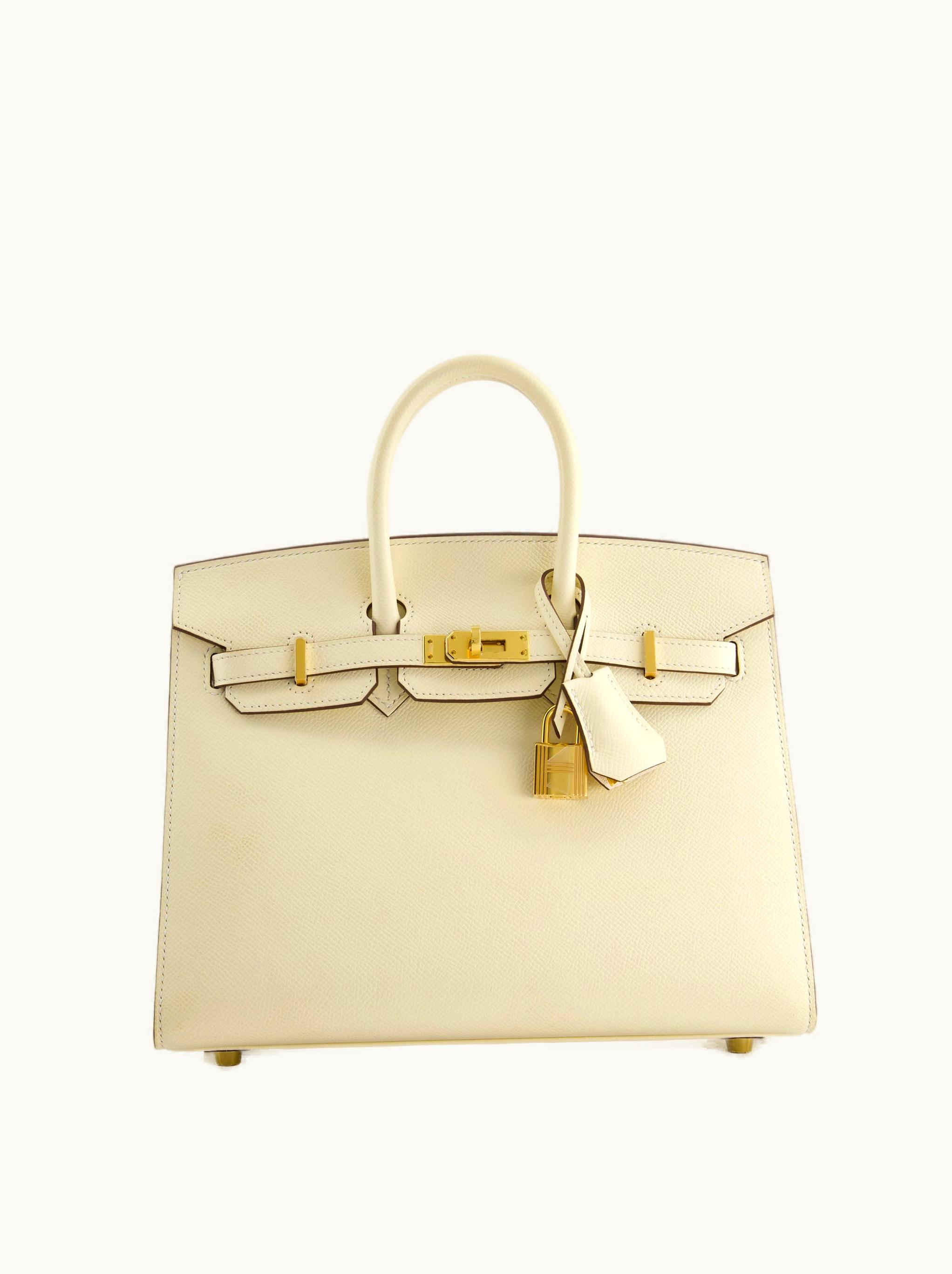 Hermès Hermès Birkin 25cm - Nata - Swift - Sellier - Gold (GHW)