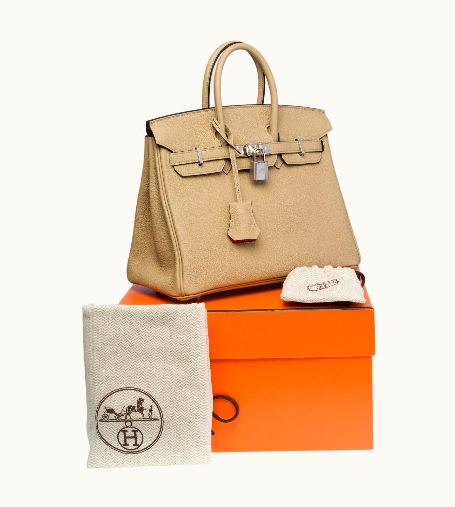 Hermès Hermès Birkin 25cm - Trench - Clemence - Retourne - Palladium (PHW)