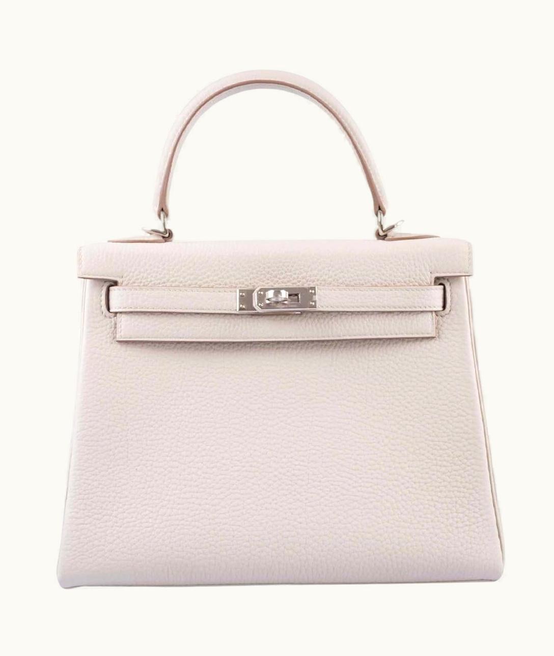 Hermès Hermès Birkin 25cm - Beton - Clemence - Retourne - Palladium (PHW)