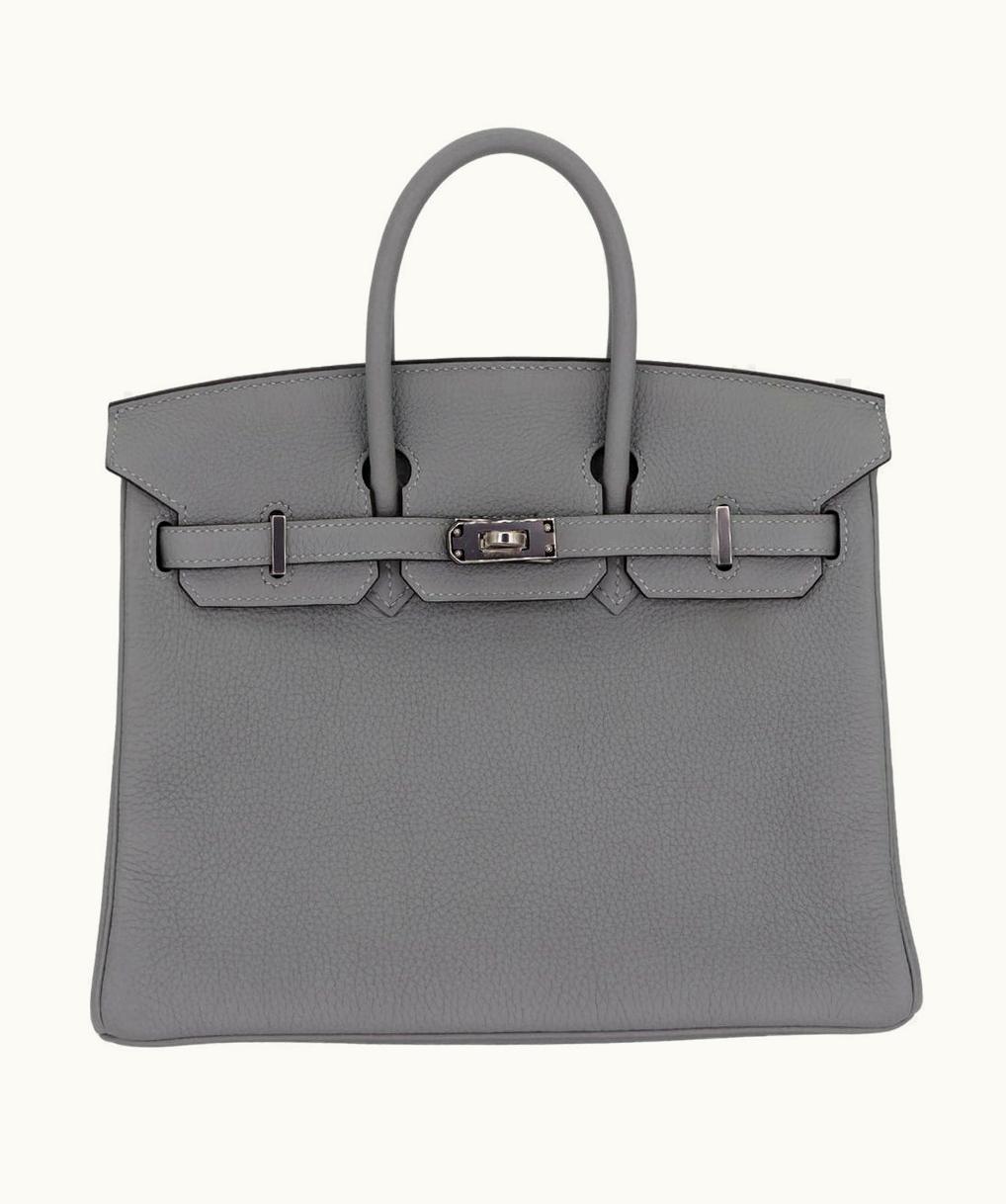 Hermès Hermès Birkin 25cm - Bleu Lin - Togo - Retourne - Palladium (PHW)