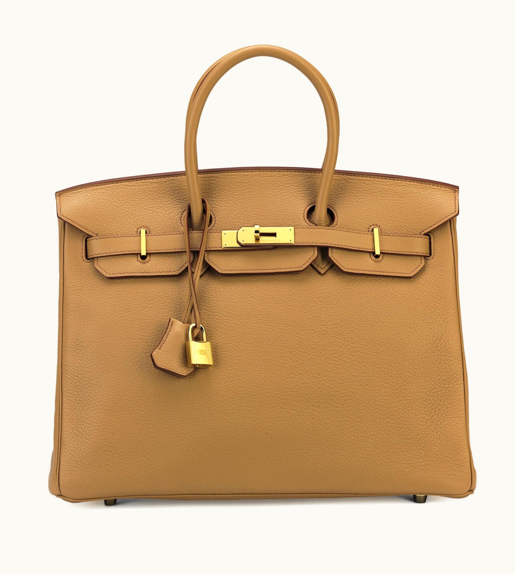 Hermès Hermès Birkin 25cm - Tabac Camel - Clemence - Retourne - Gold (GHW)