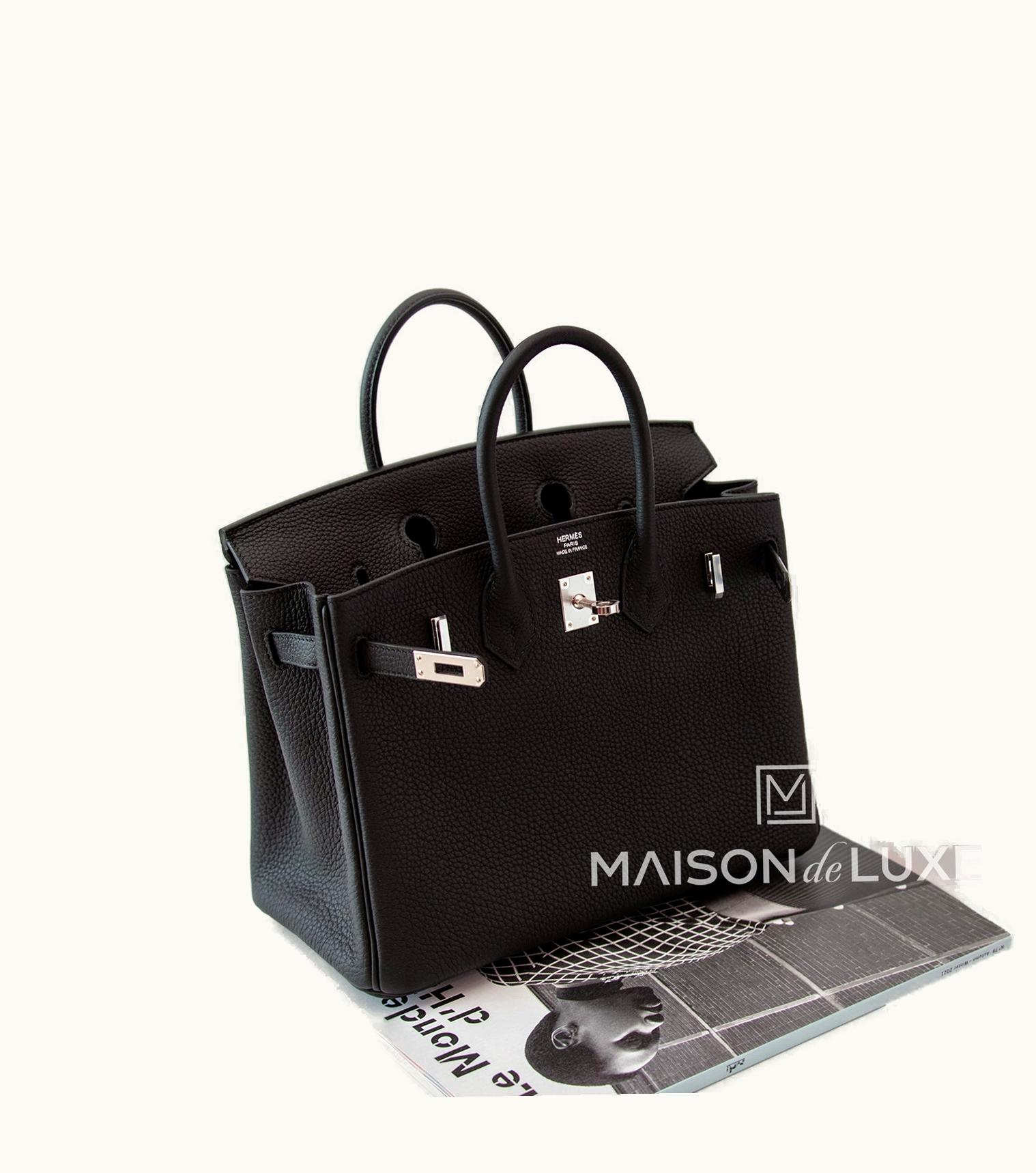 Hermès Hermès Birkin 25cm - Noir - Togo - Sellier - Palladium (PHW)