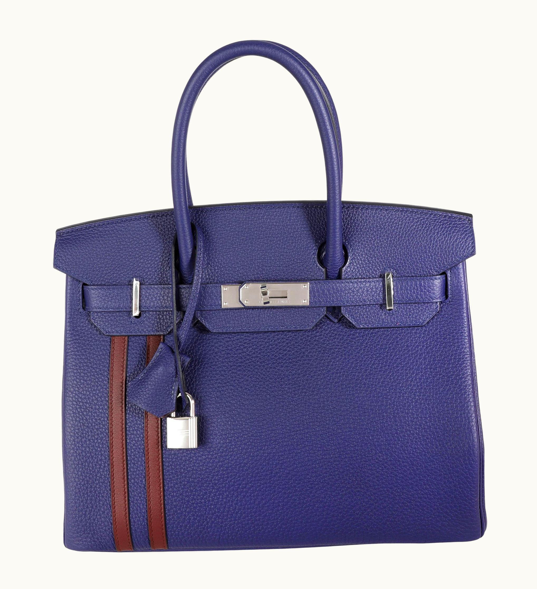 Hermès Hermès Birkin 30cm - Bleu Encre - Swift - Retourne - Palladium (PHW)