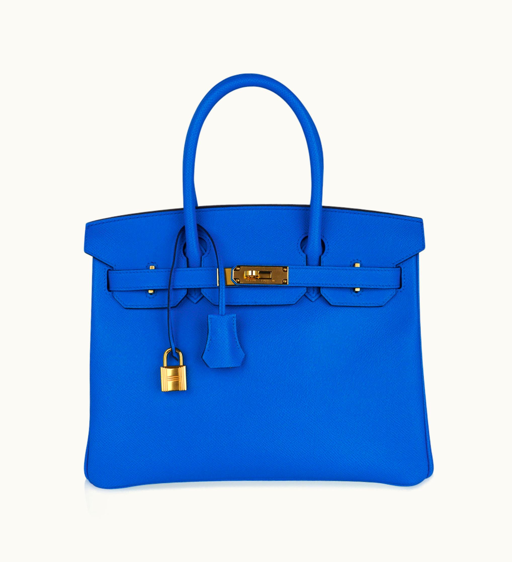 Hermès Hermès Birkin 30cm - Bleu Frida - Togo - Sellier - Gold (GHW)