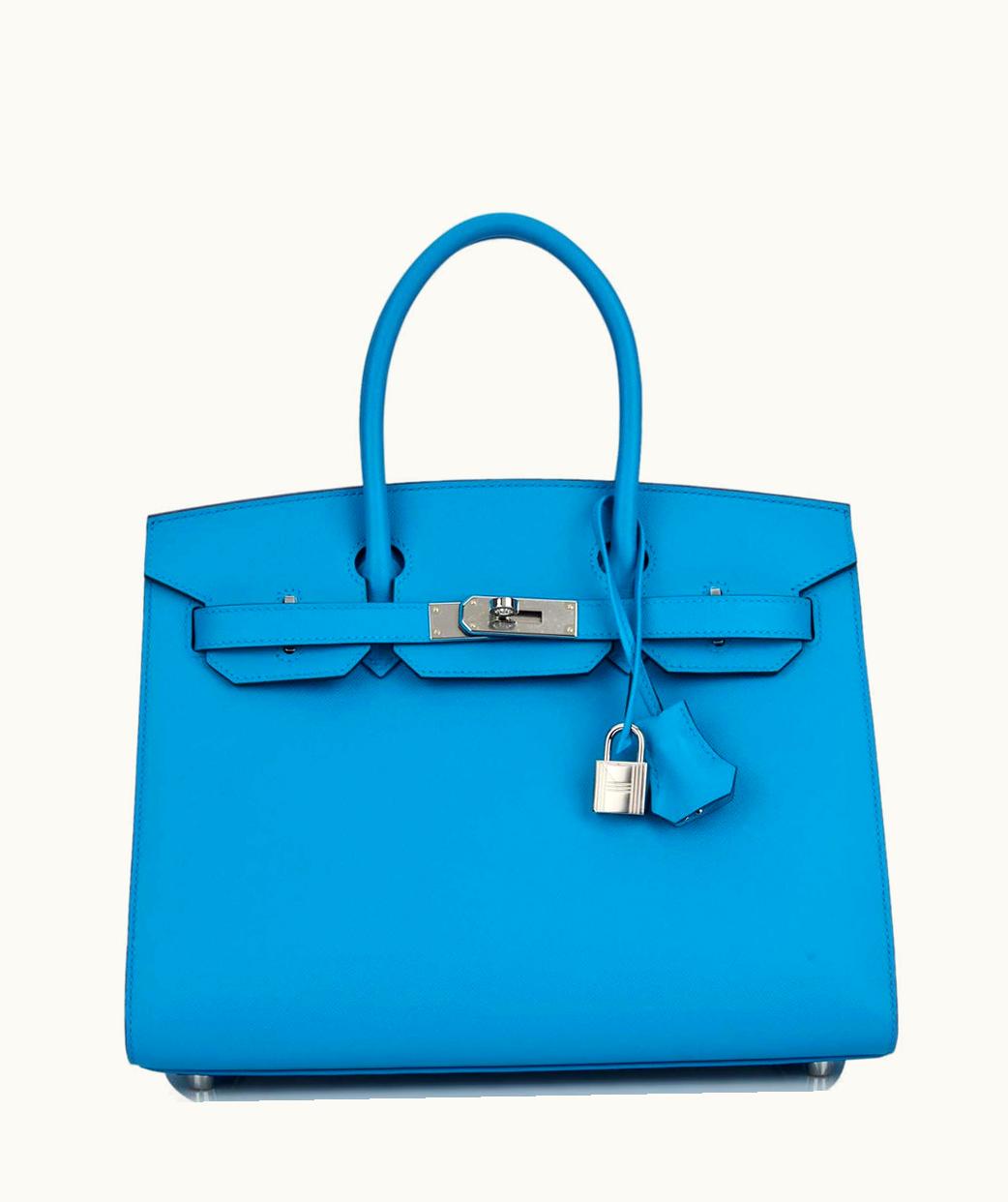 Hermès Hermès Birkin 30cm - Bleu Frida - Swift - Sellier - Palladium (PHW)