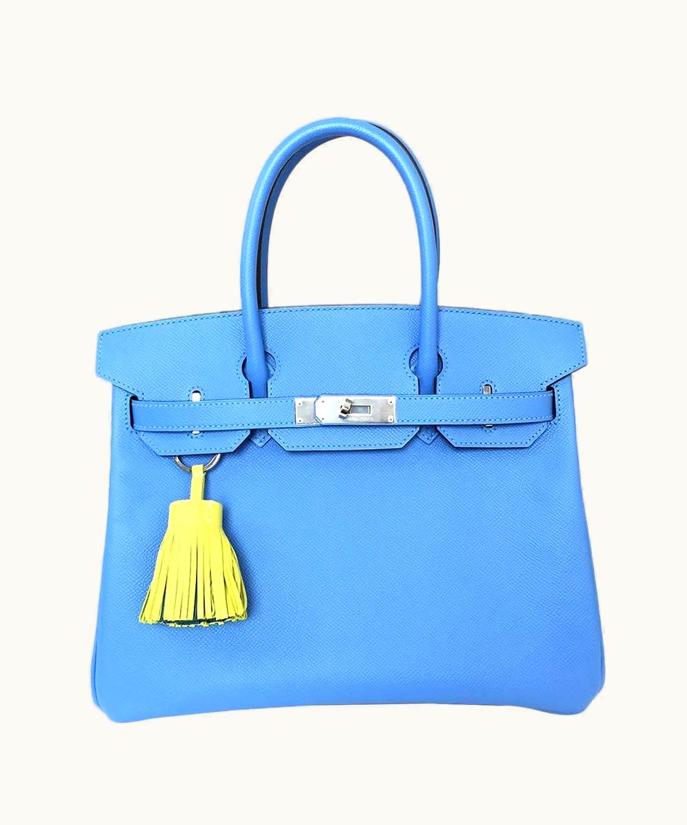 Hermès Hermès Birkin 30cm - Bleu Paradis - Clemence - Sellier - Palladium (PHW)