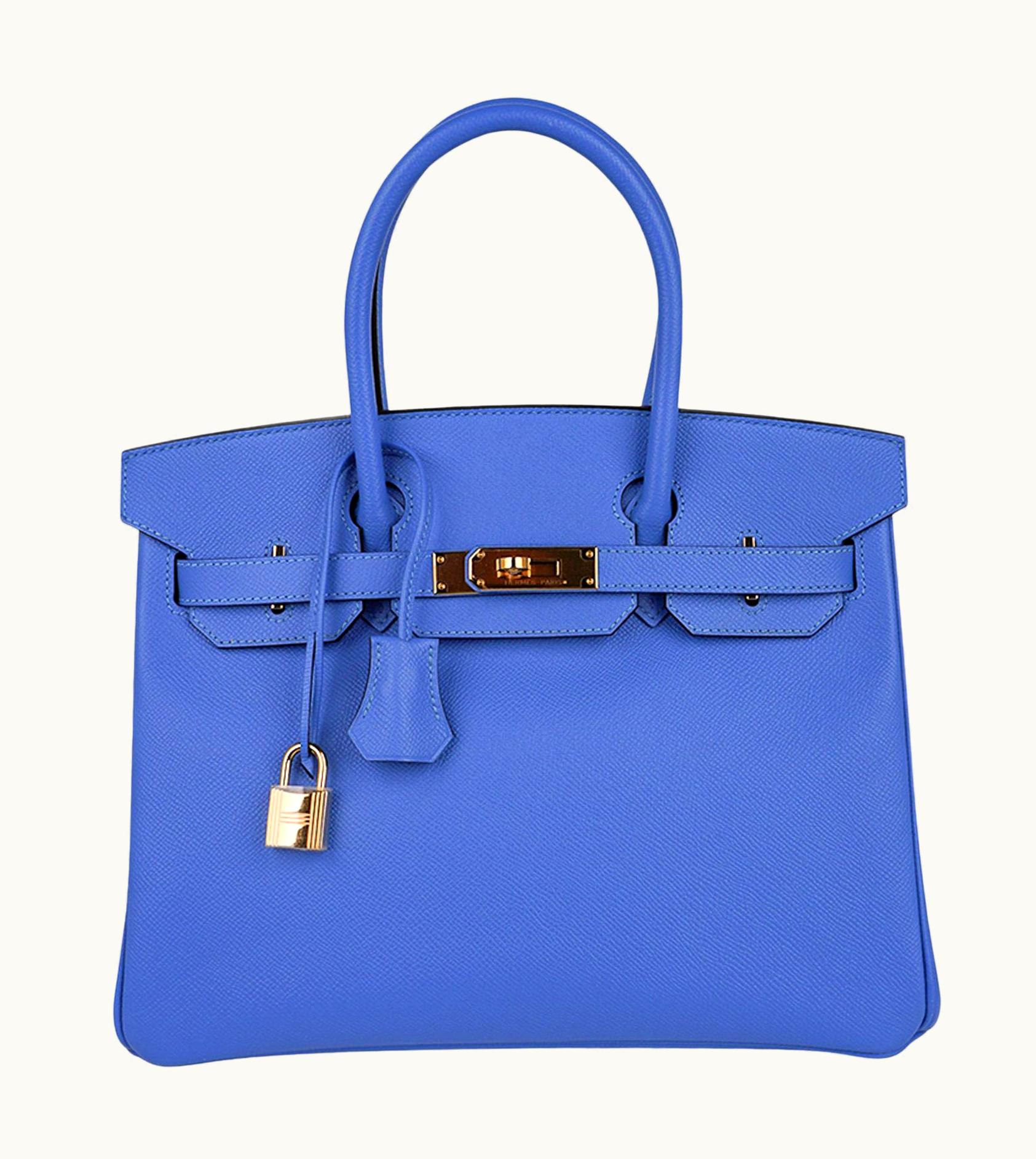 Hermès Hermès Birkin 30cm - Bleu Paradis - Swift - Retourne - Gold (GHW)