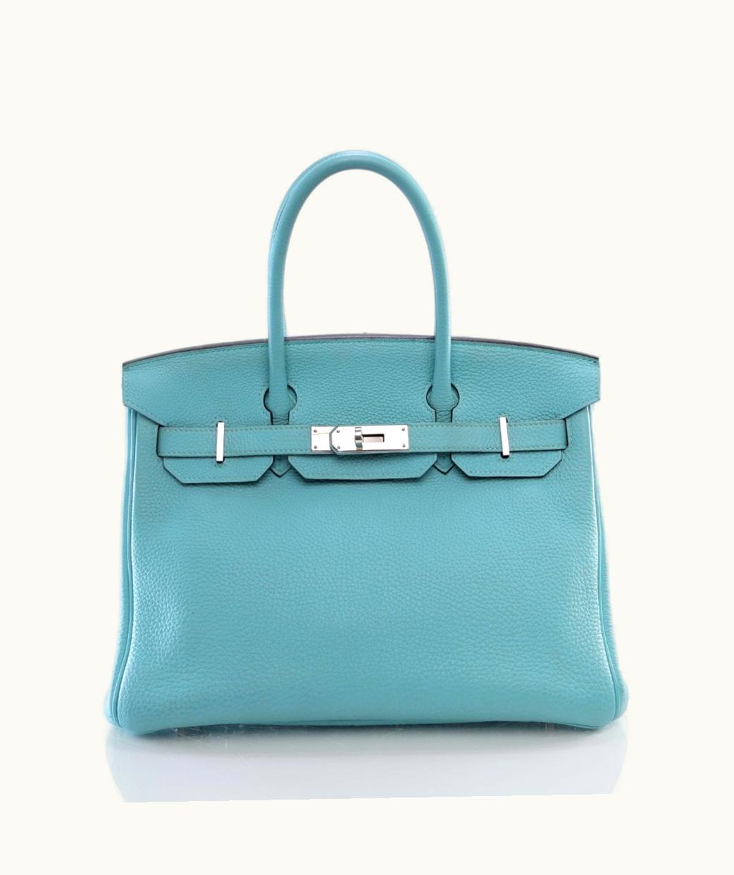 Hermès Hermès Birkin 30cm - Bleu Atoll - Togo - Retourne - Palladium (PHW)