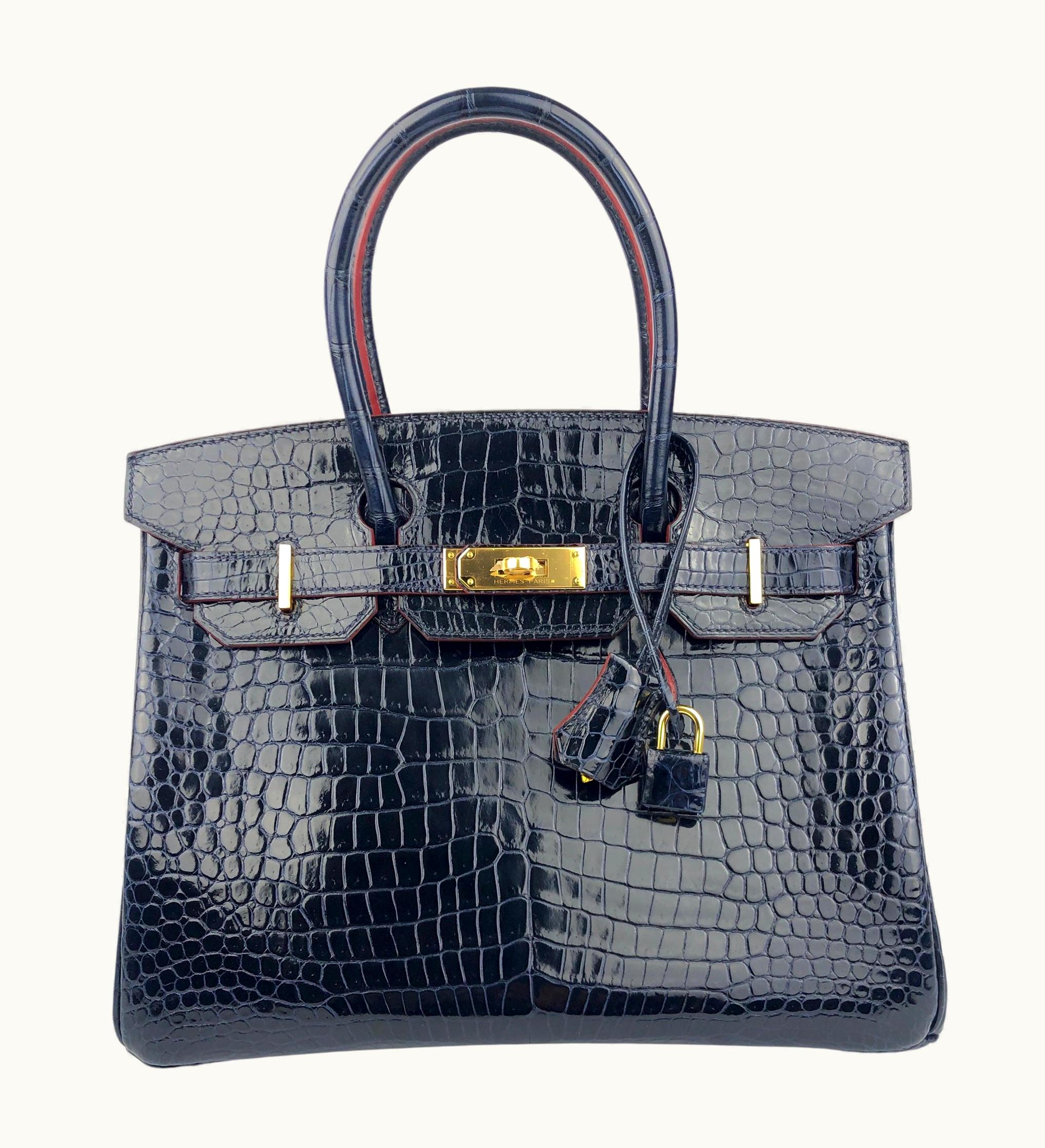 Hermès Hermès Birkin 30cm - Bleu Marine - Epsom - Retourne - Gold (GHW)