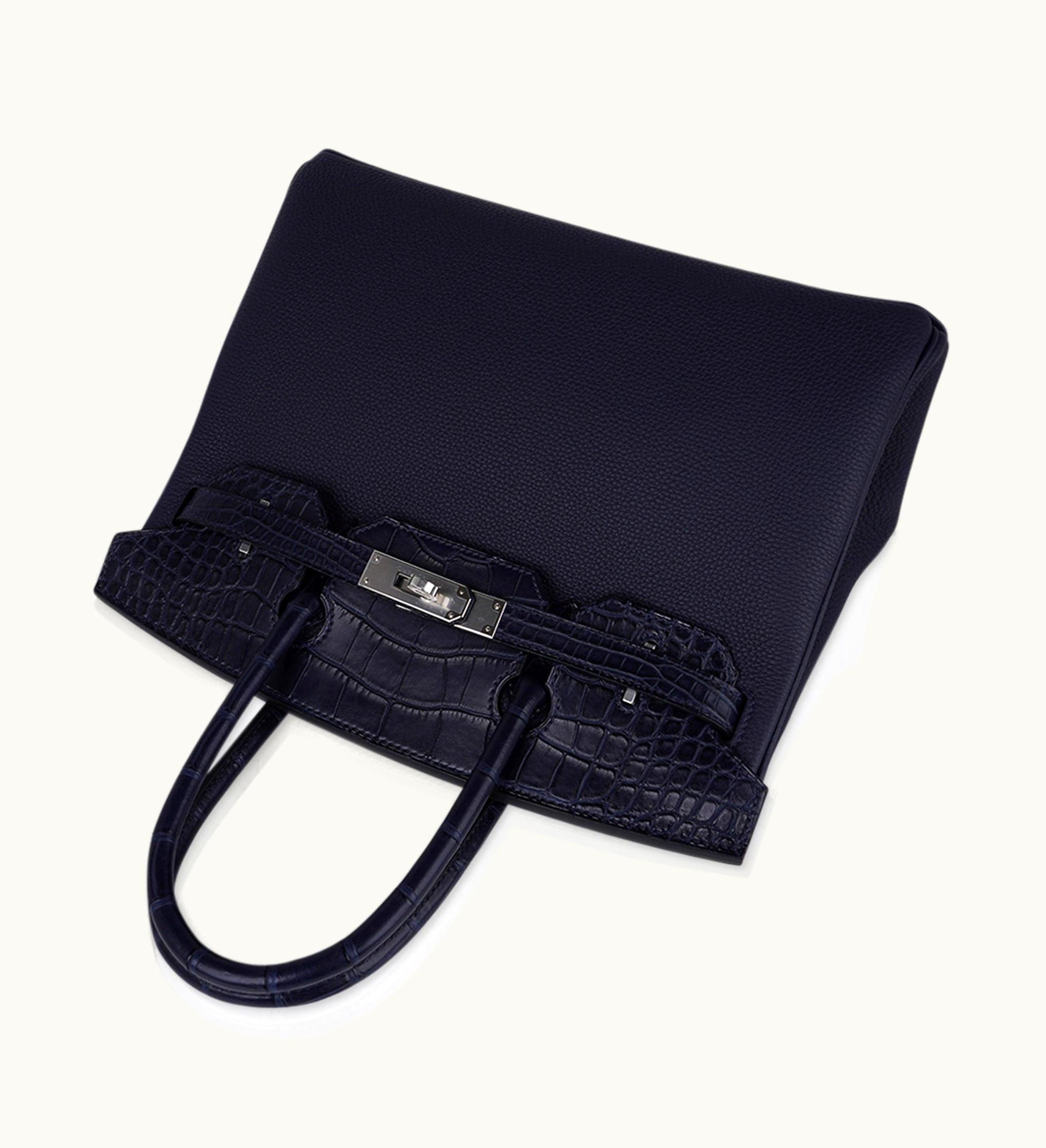 Hermès Hermès Birkin 30cm - Bleu Indigo - Clemence - Sellier - Palladium (PHW)