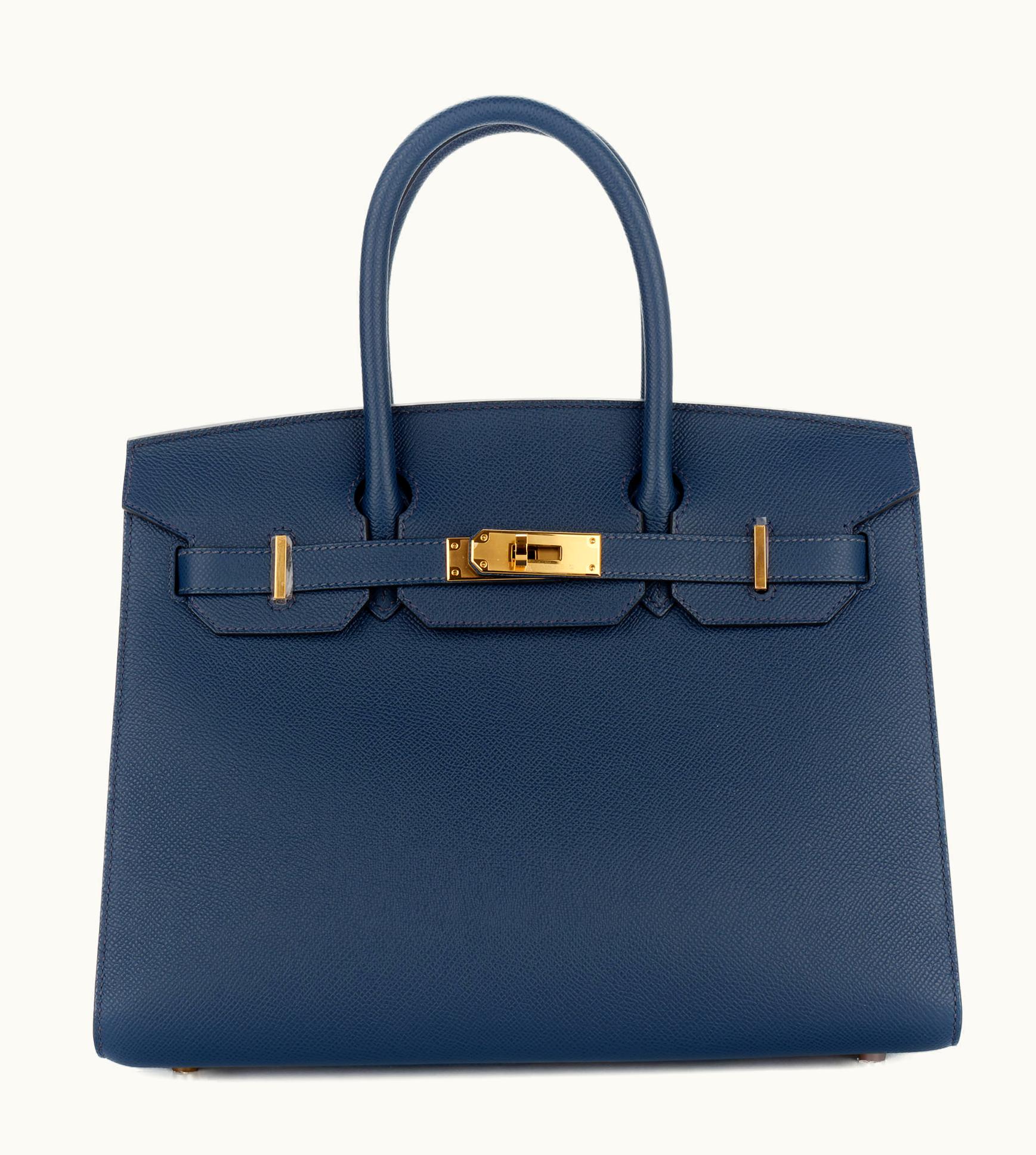Hermès Hermès Birkin 30cm - Bleu de Prusse - Swift - Sellier - Gold (GHW)