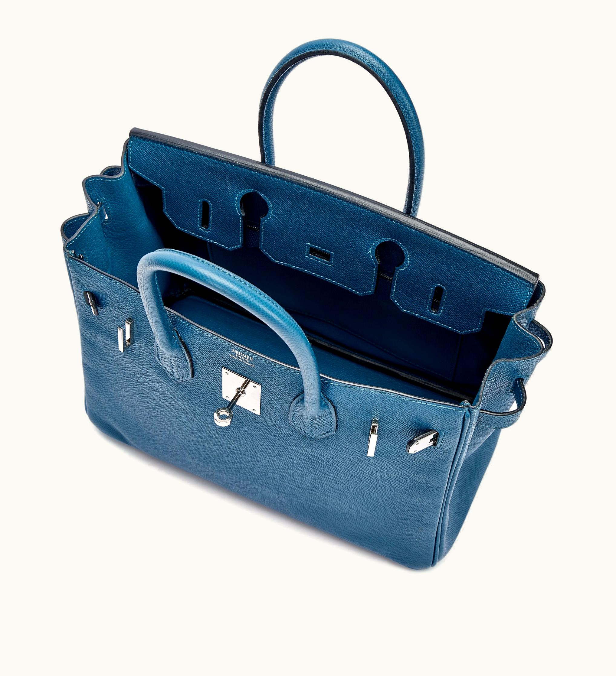 Hermès Hermès Birkin 30cm - Bleu de Prusse - Swift - Sellier - Palladium (PHW)