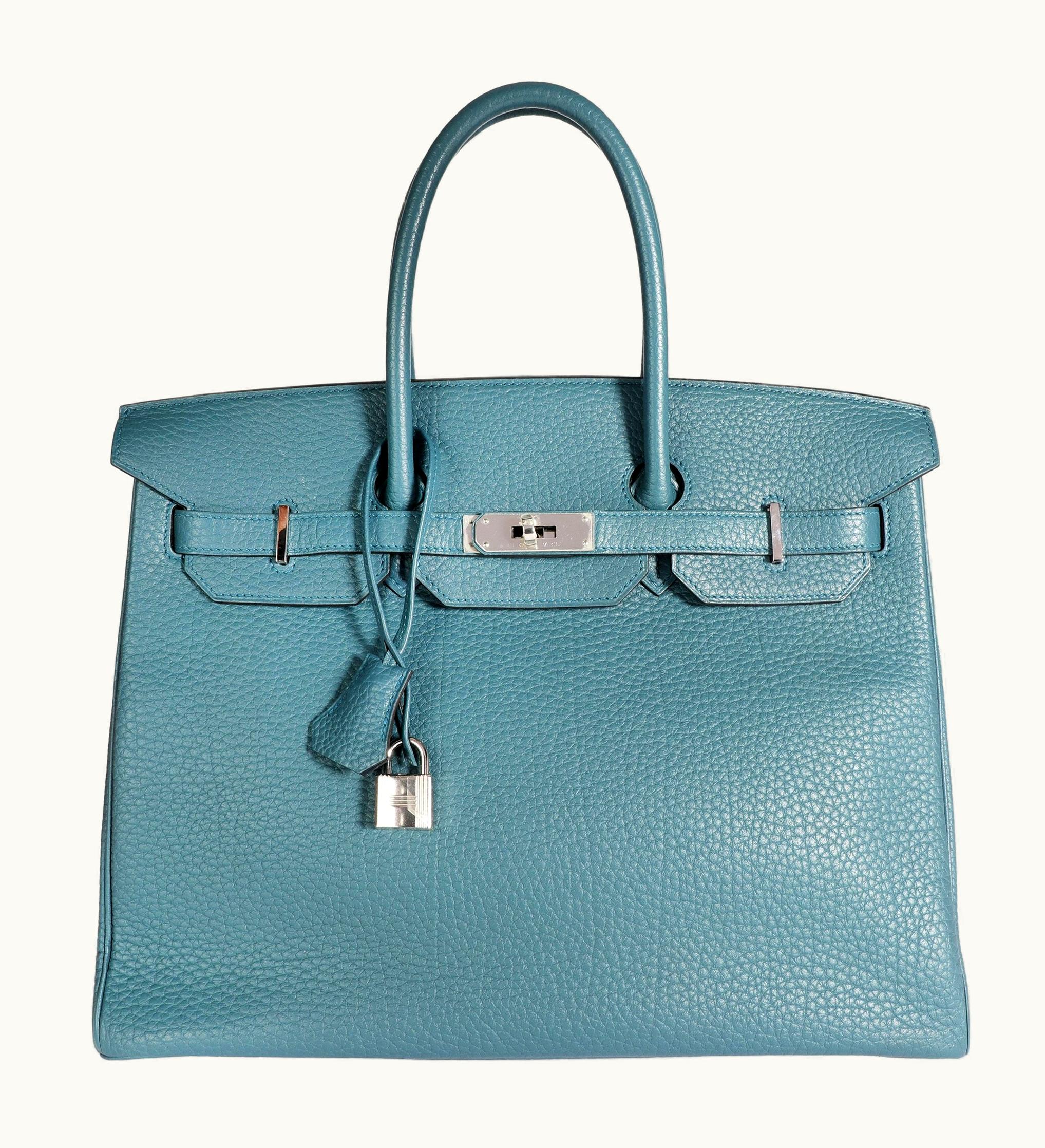 Hermès Hermès Birkin 30cm - Bleu Orage - Clemence - Retourne - Palladium (PHW)