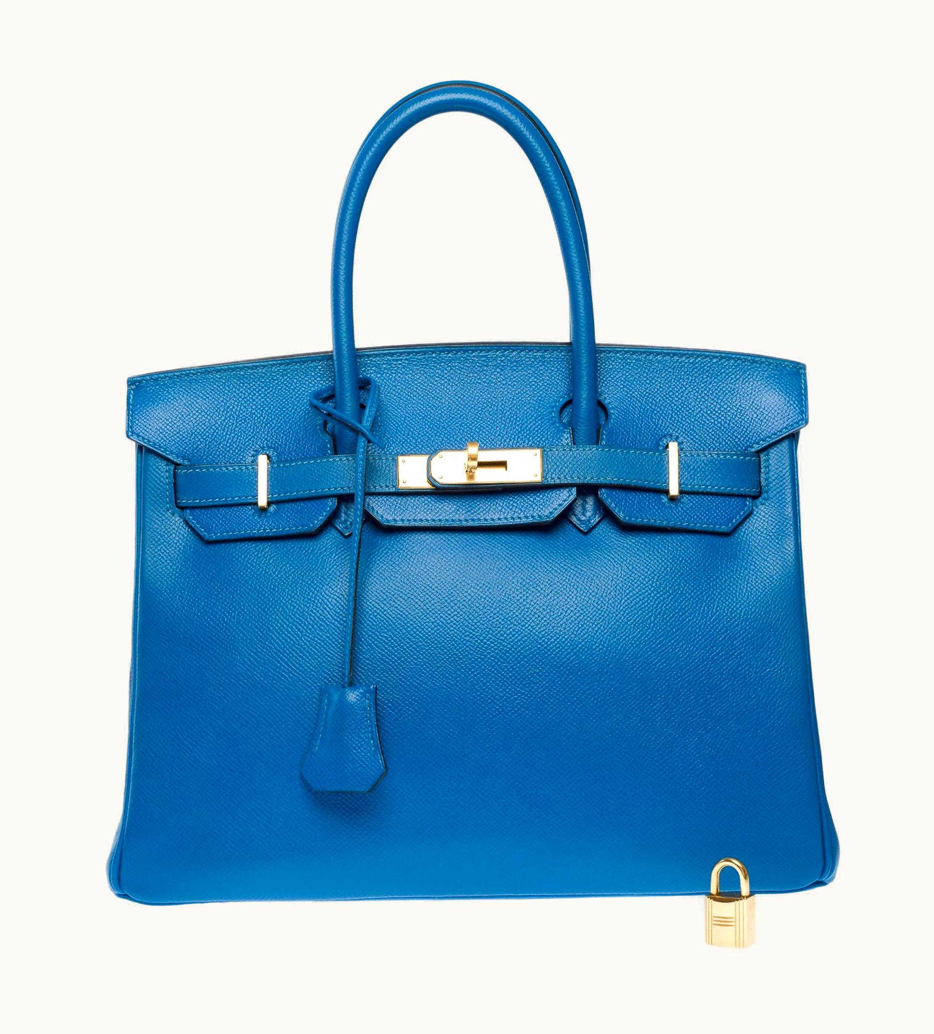 Hermès Hermès Birkin 30cm - Bleu Izmir - Epsom - Retourne - Gold (GHW)