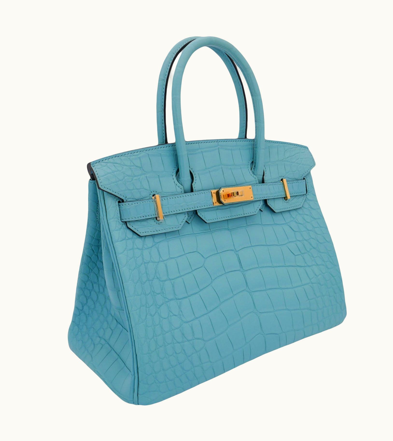 Hermès Hermès Birkin 30cm - Bleu Saint Cyr - Clemence - Sellier - Gold (GHW)