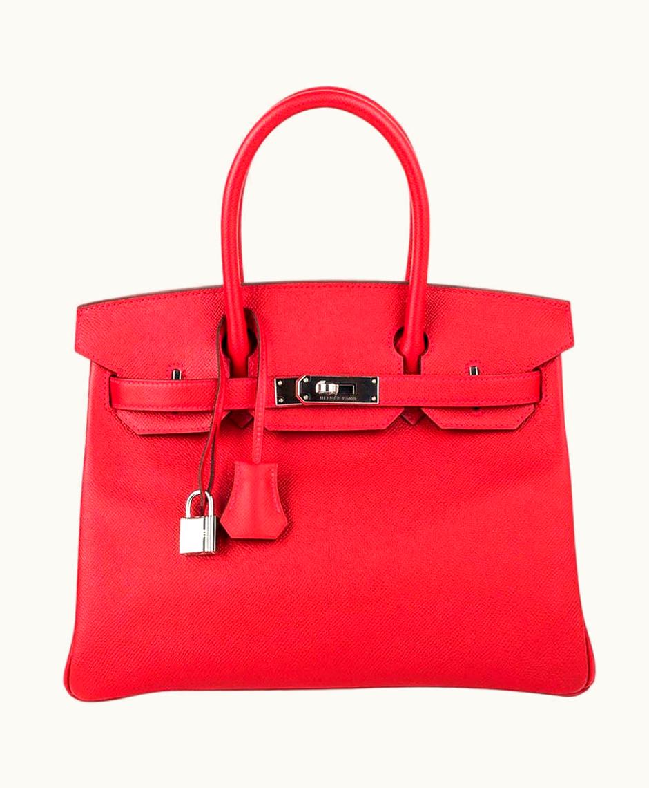 Hermès Hermès Birkin 30cm - Rouge Casaque - Clemence - Sellier - Palladium (PHW)