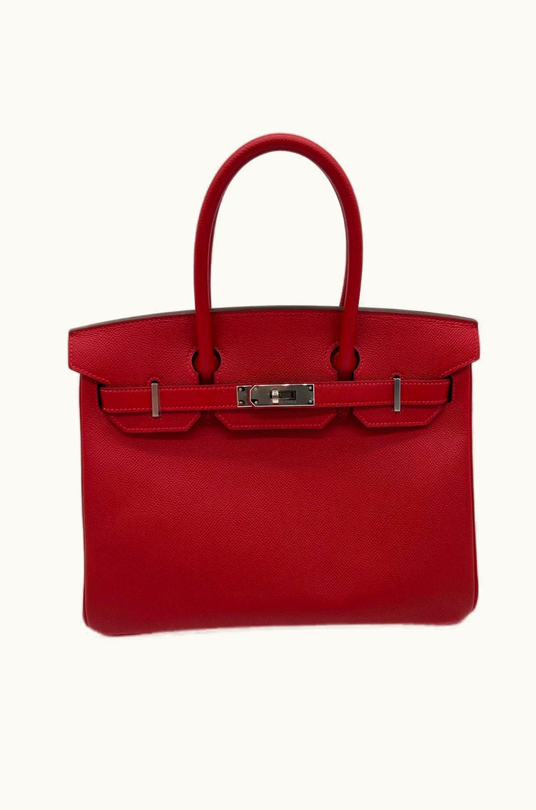 Hermès Hermès Birkin 30cm - Rouge Casaque - Epsom - Retourne - Palladium (PHW)