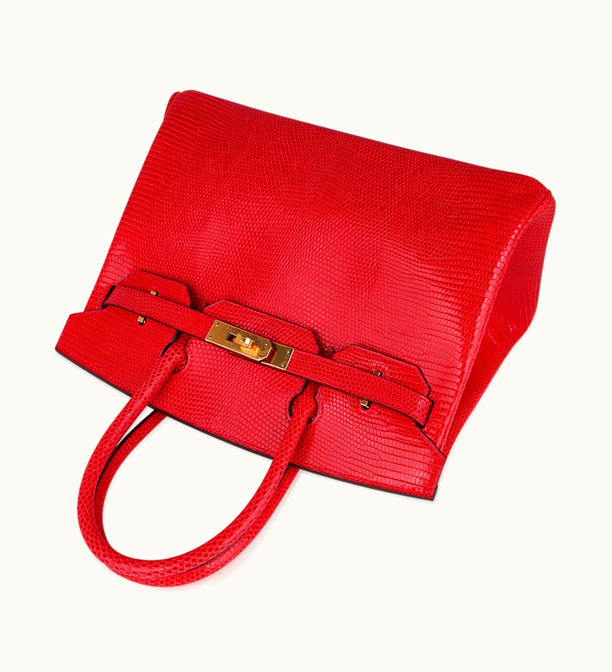 Hermès Hermès Birkin 30cm - Rouge Exotique - Clemence - Sellier - Gold (GHW)