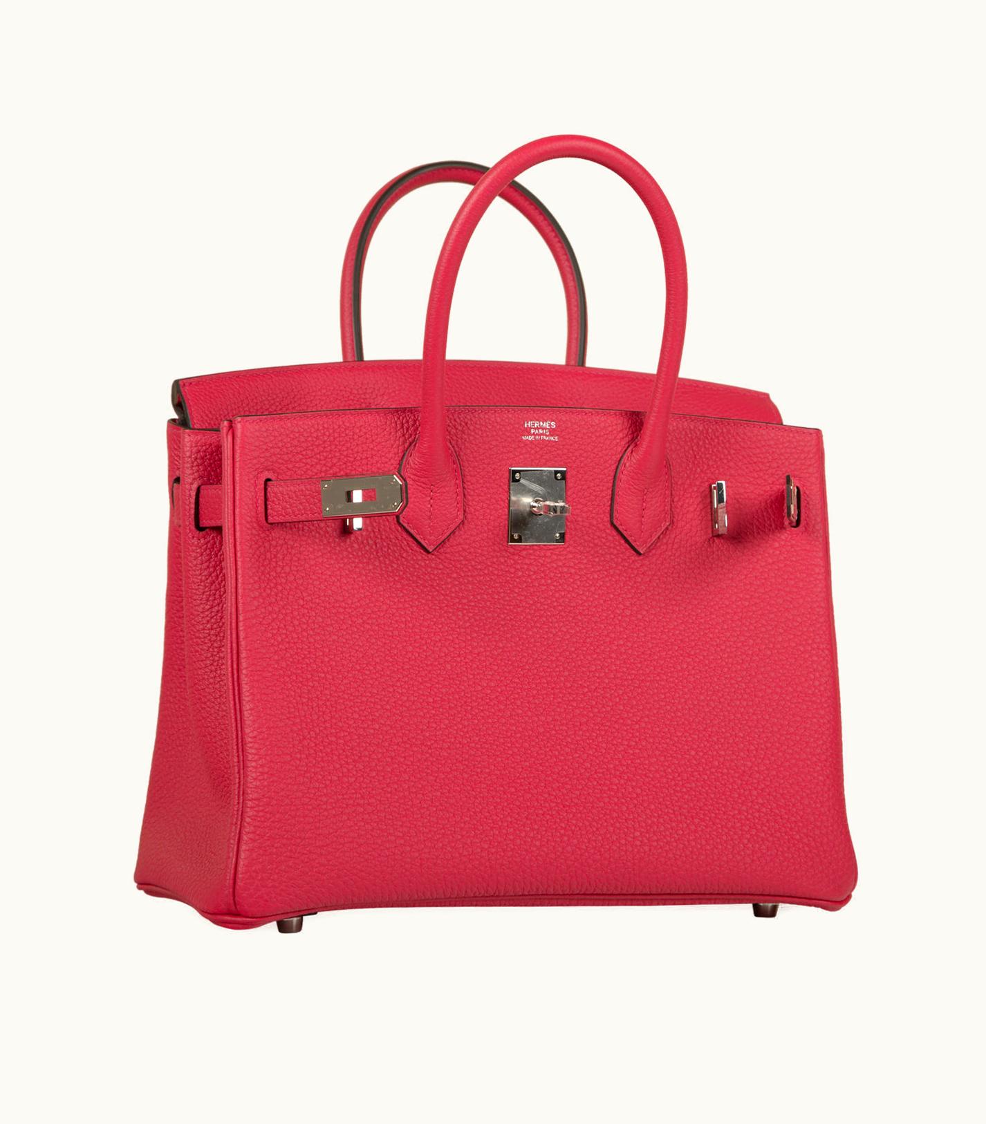 Hermès Hermès Birkin 30cm - Framboise - Epsom - Retourne - Palladium (PHW)