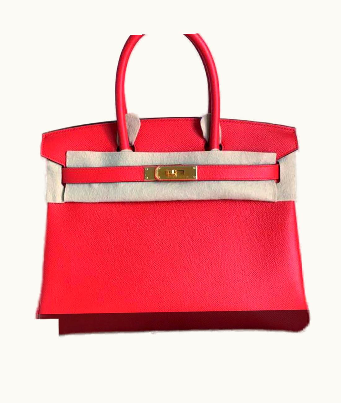 Hermès Hermès Birkin 30cm - Rouge Tomate - Clemence - Sellier - Gold (GHW)